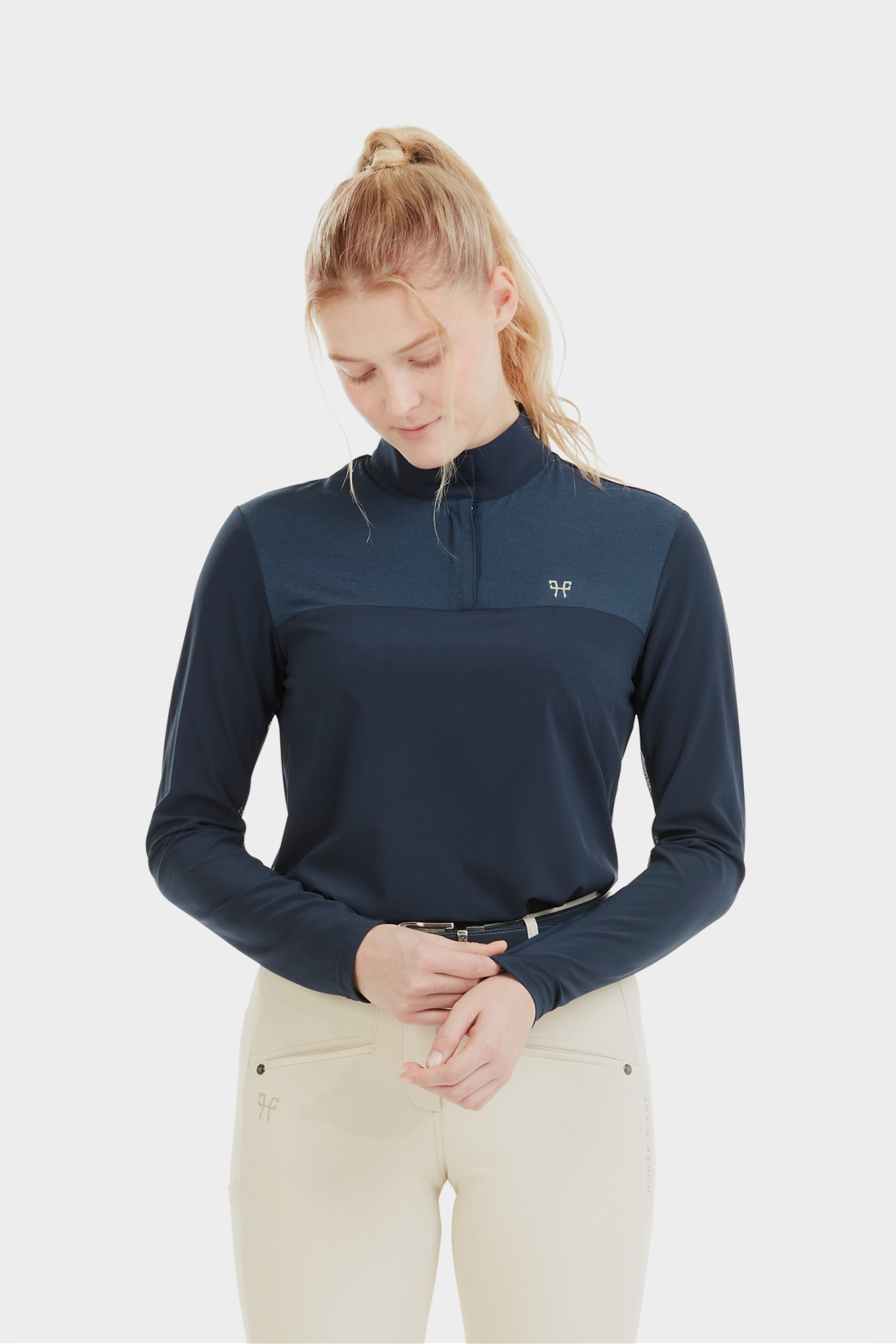 Navy Horse Pilot Sunrise Women&acute;s Shirt