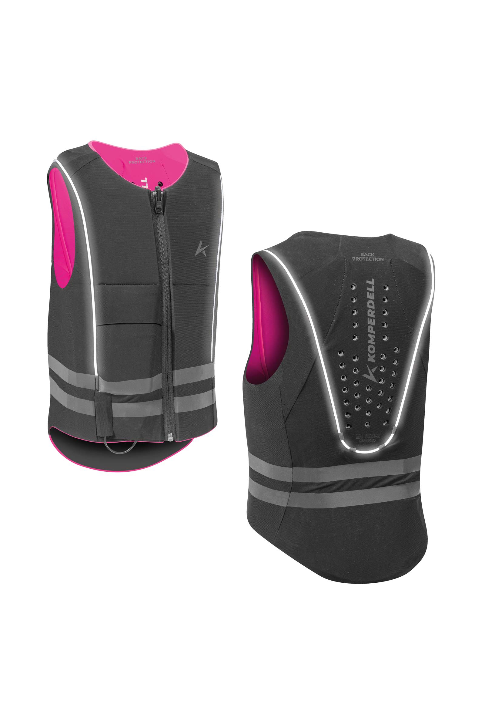 Komperdell Ballistic High Visibility Junior Back Protector, reversible