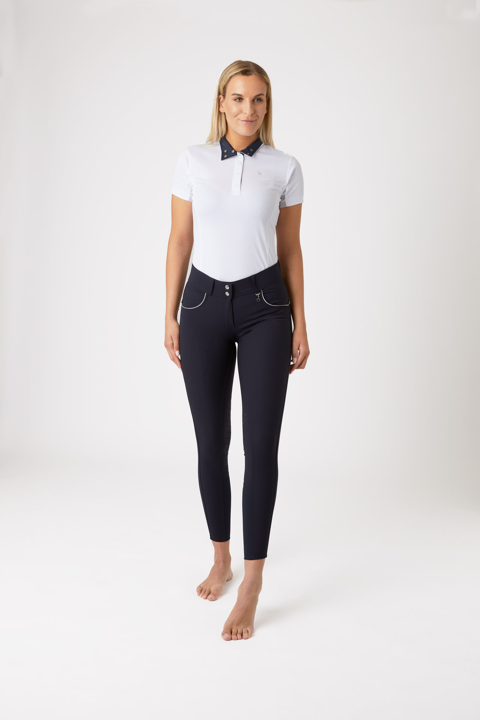 Horze Aubrey High Waist Breeches for Women with Silicone Knee Patch