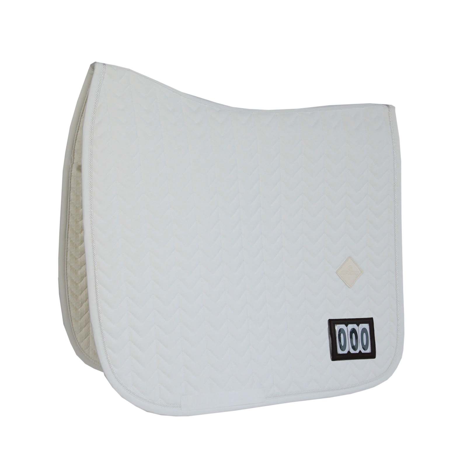 White Kentucky Horsewear Fishbone Competition Dressage Saddle Pad