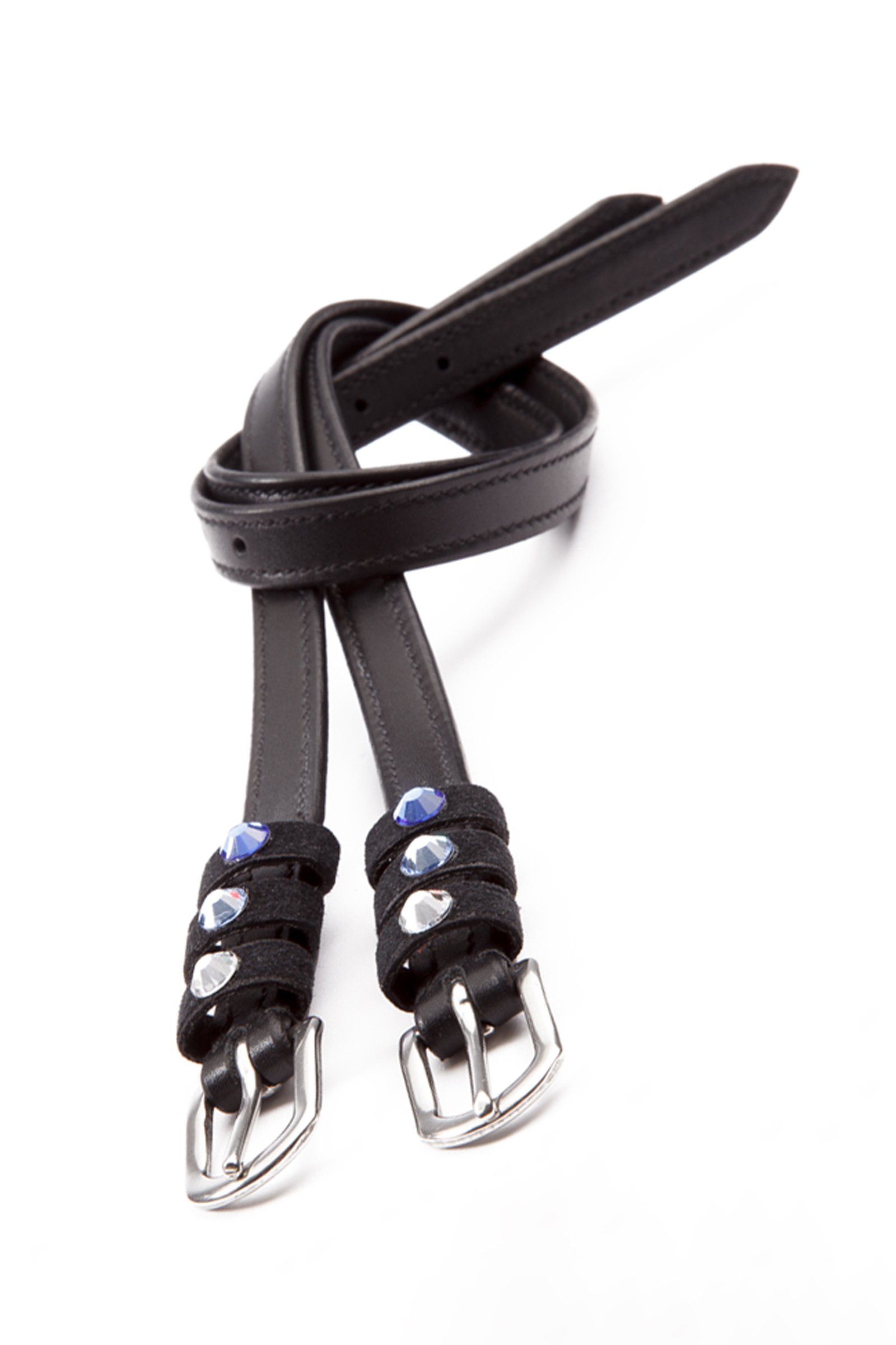Black/White/Royalblue Kavalkade Seasons Dreams Spur Straps