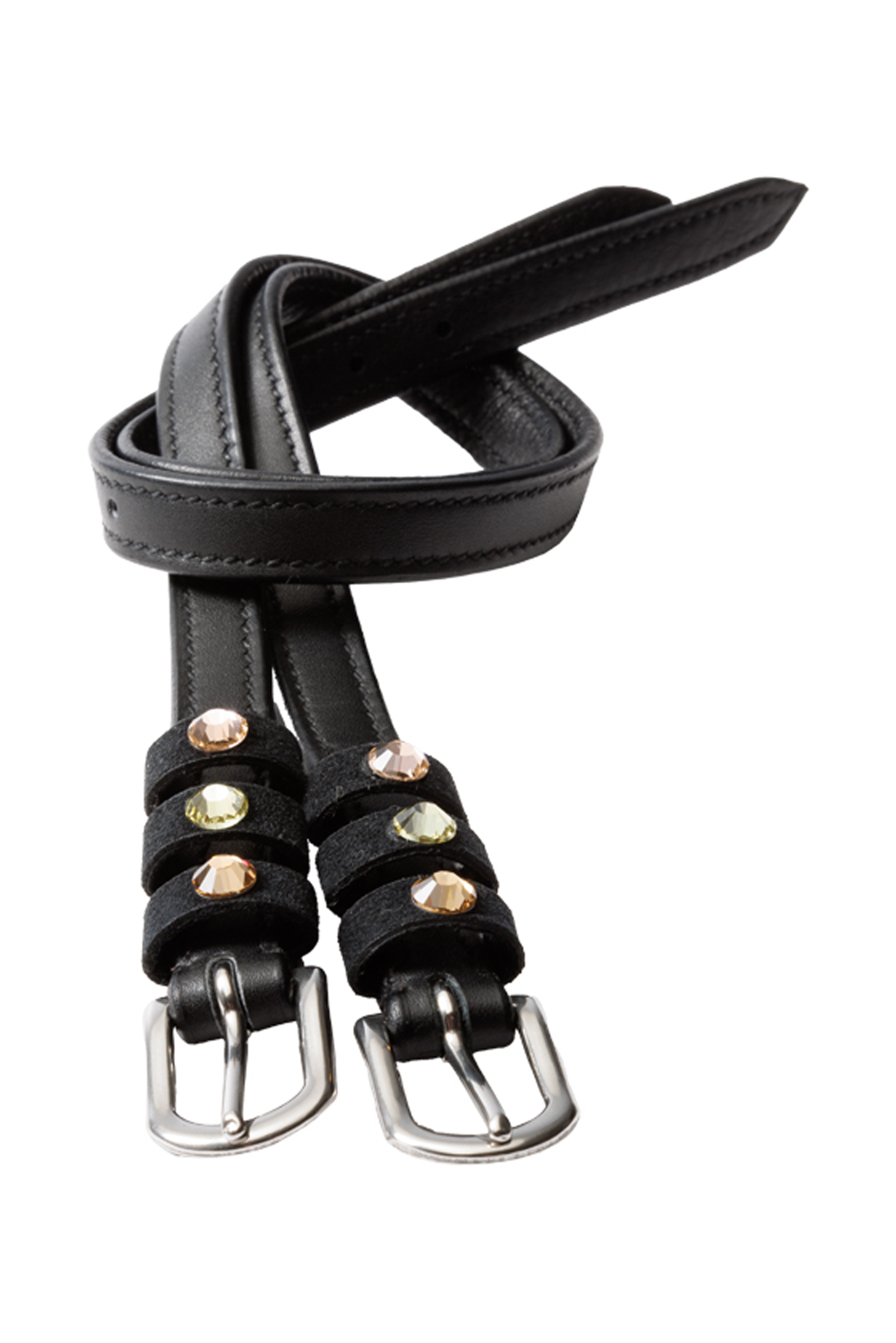 Black/Gold/White Kavalkade Seasons Dreams Spur Straps