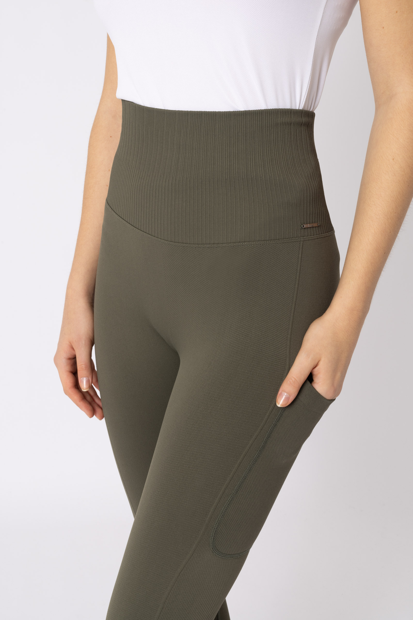 Horze Janine Women's Seamless Full Grip Tights with phone Pocket