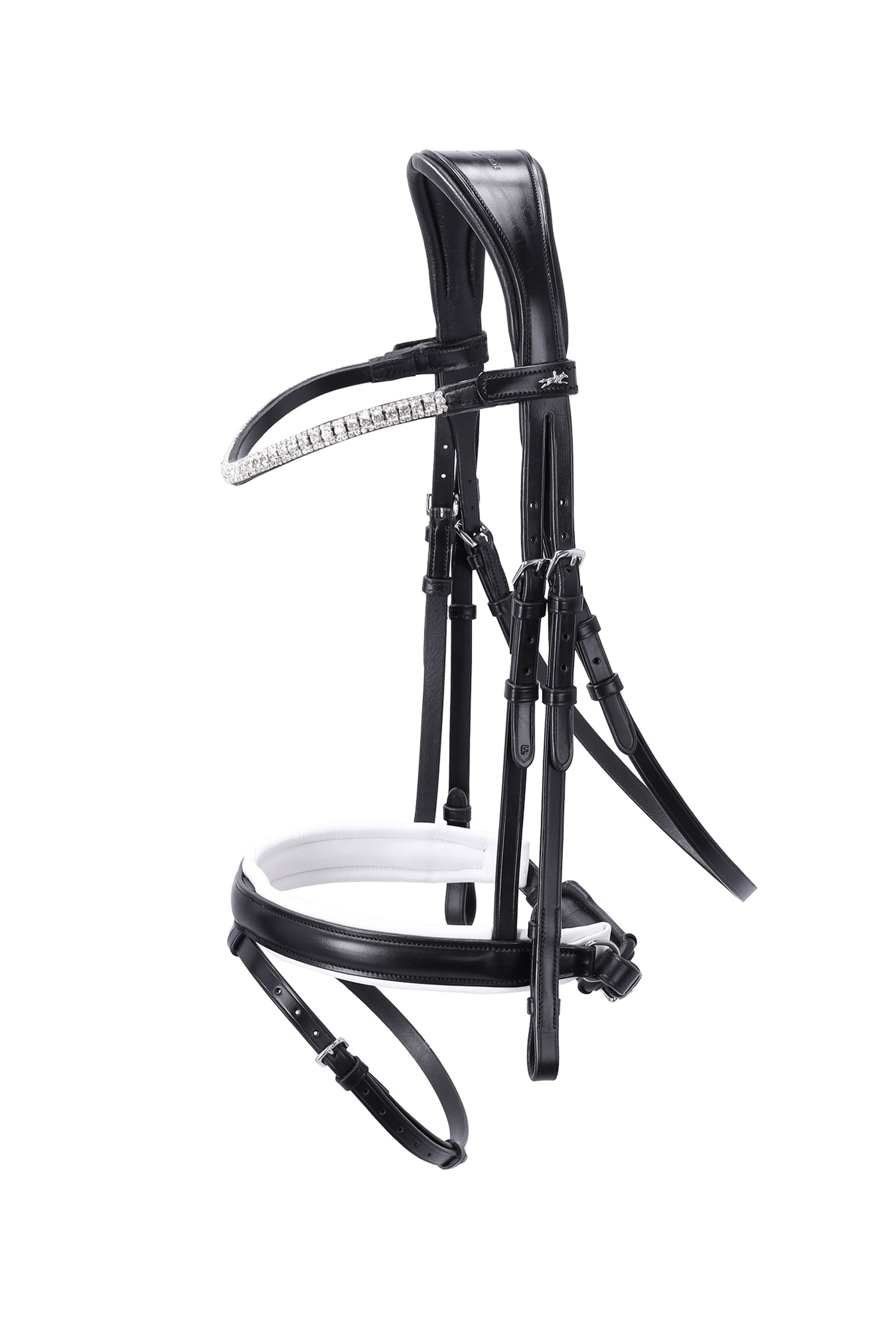 black/white/silver Schockem&ouml;hle Sports Malaga Bridle