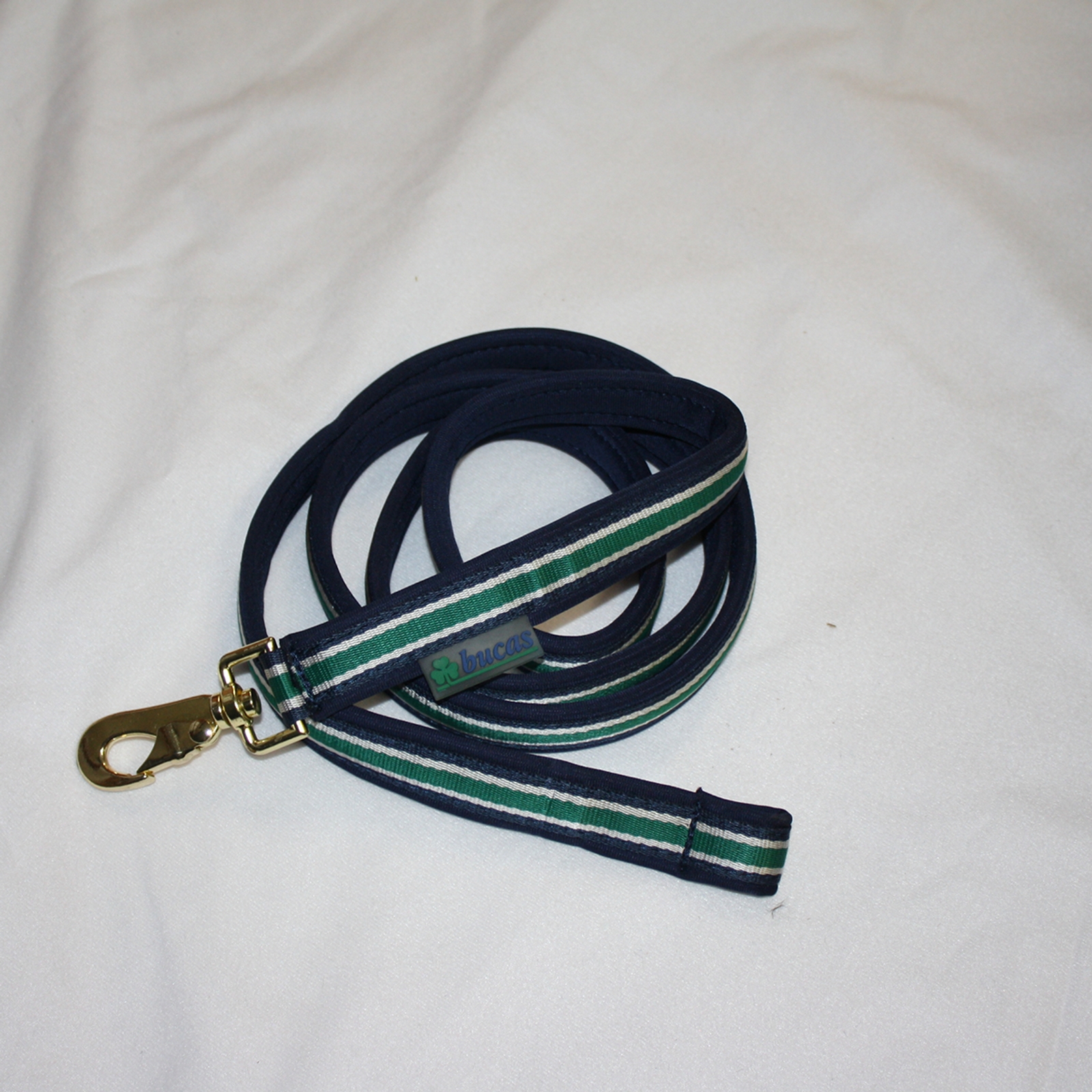 Off-White/Dark Blue Bucas Dublin padded lead rein