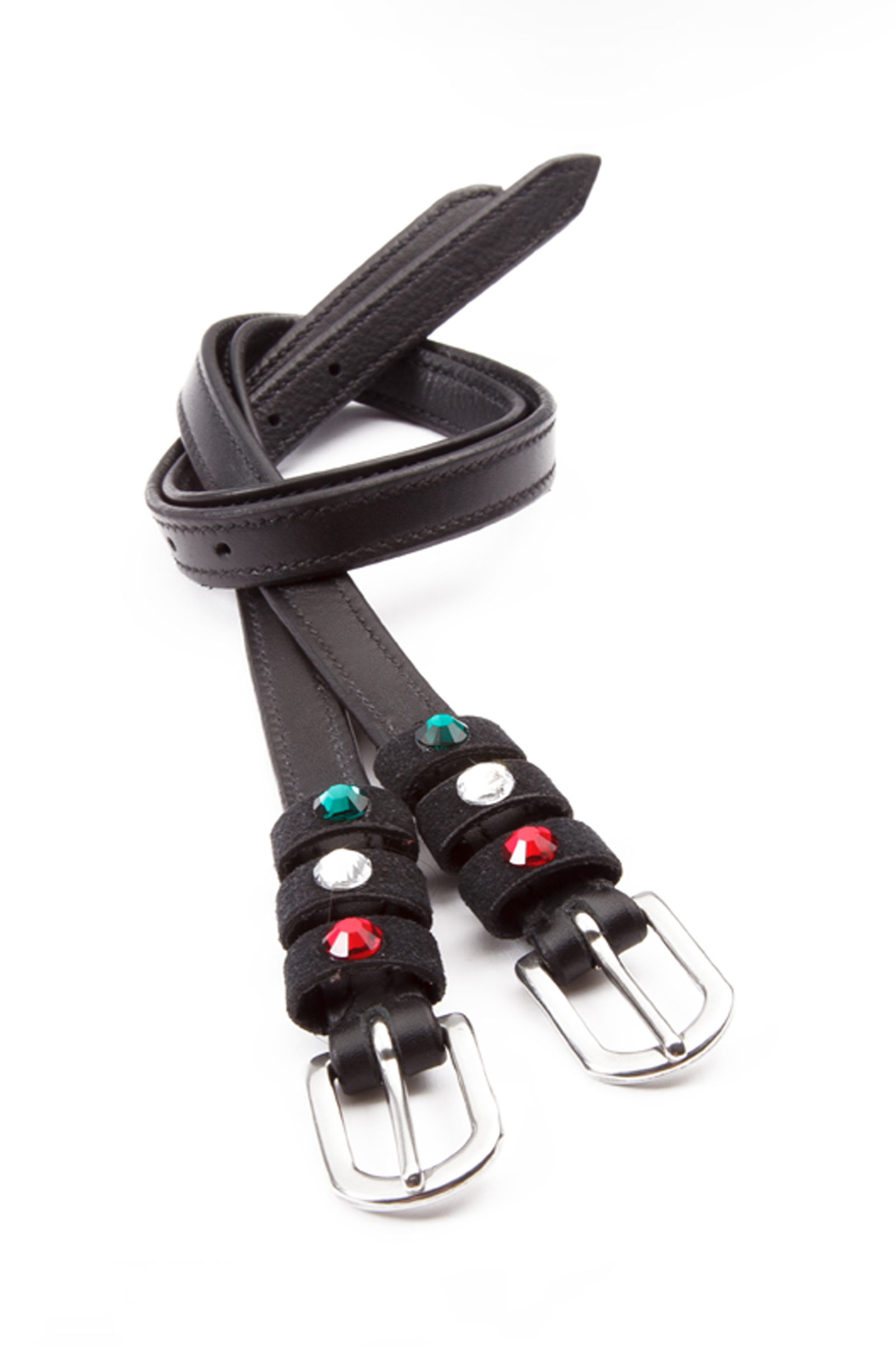 Black/Red/Green Kavalkade Seasons Dreams Spur Straps