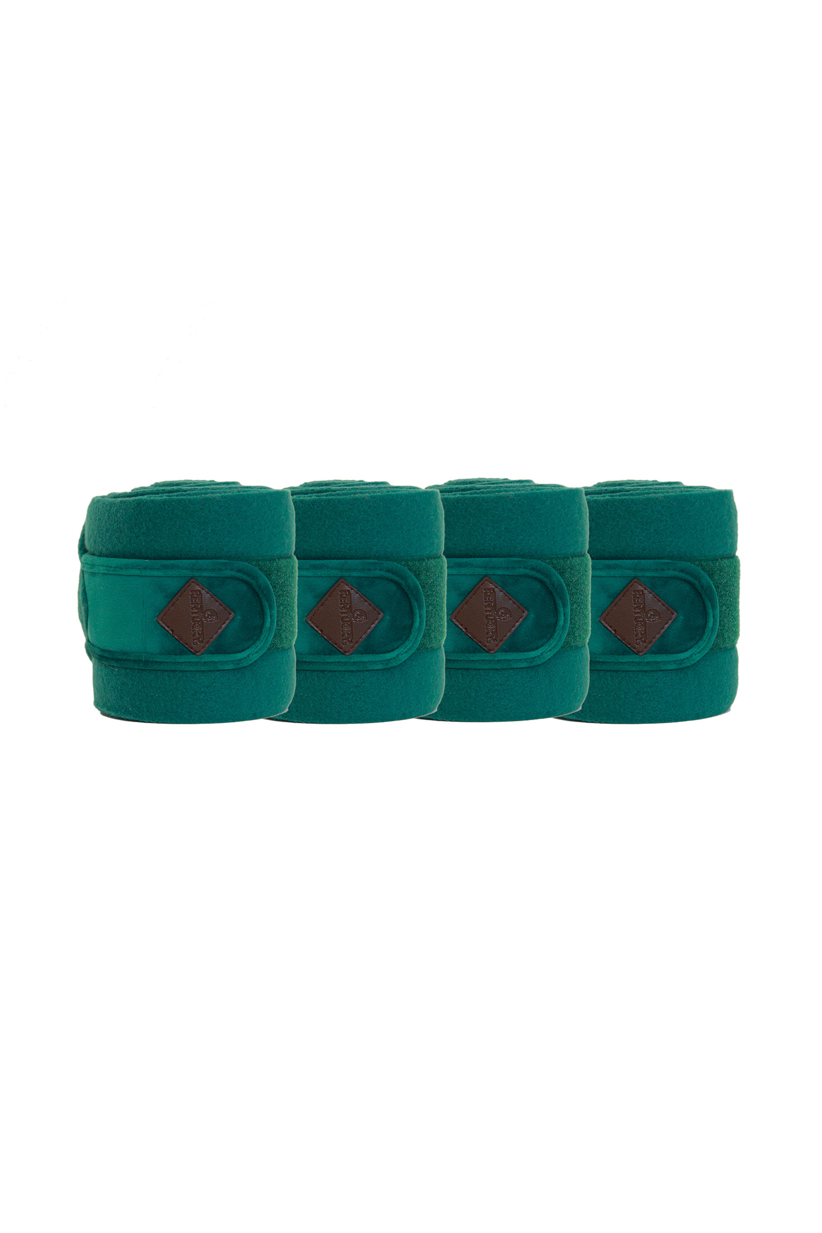 Dark Green Kentucky Horsewear Velvet Polar Fleece Bandages