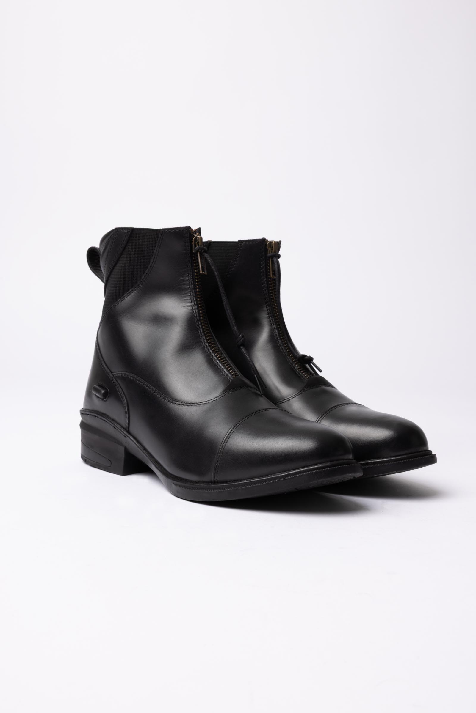 Horze Oldenburg Leather Jodhpur Boots With Front Zip