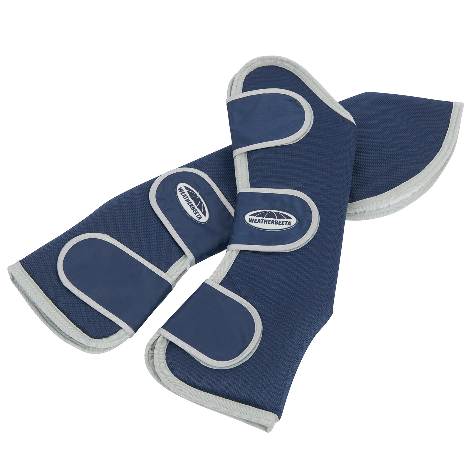 Dark Blue/Silver Weatherbeeta Wide Tab Long Travel Boots