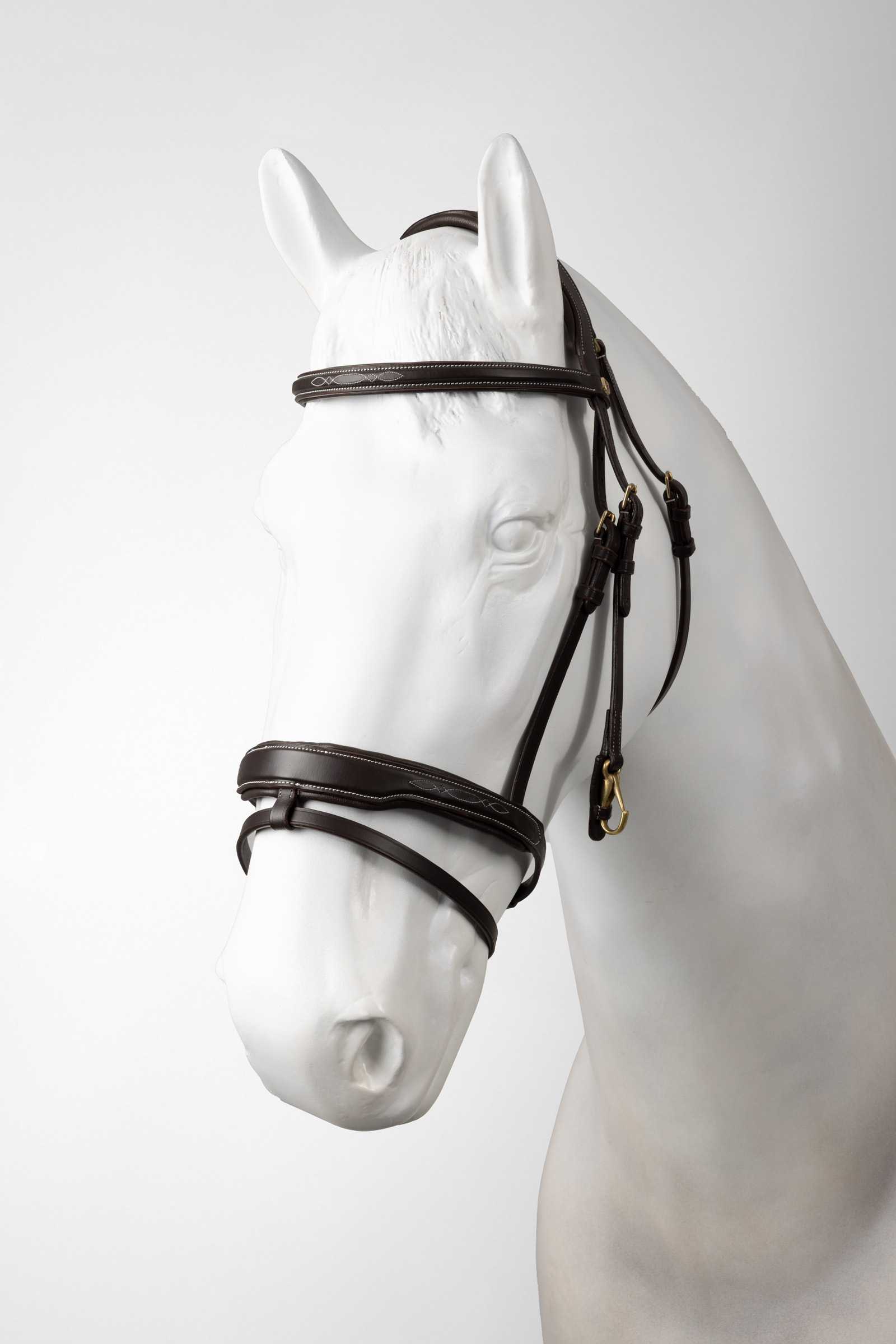 Brown Horze Deauville Jumping Bridle With Clips