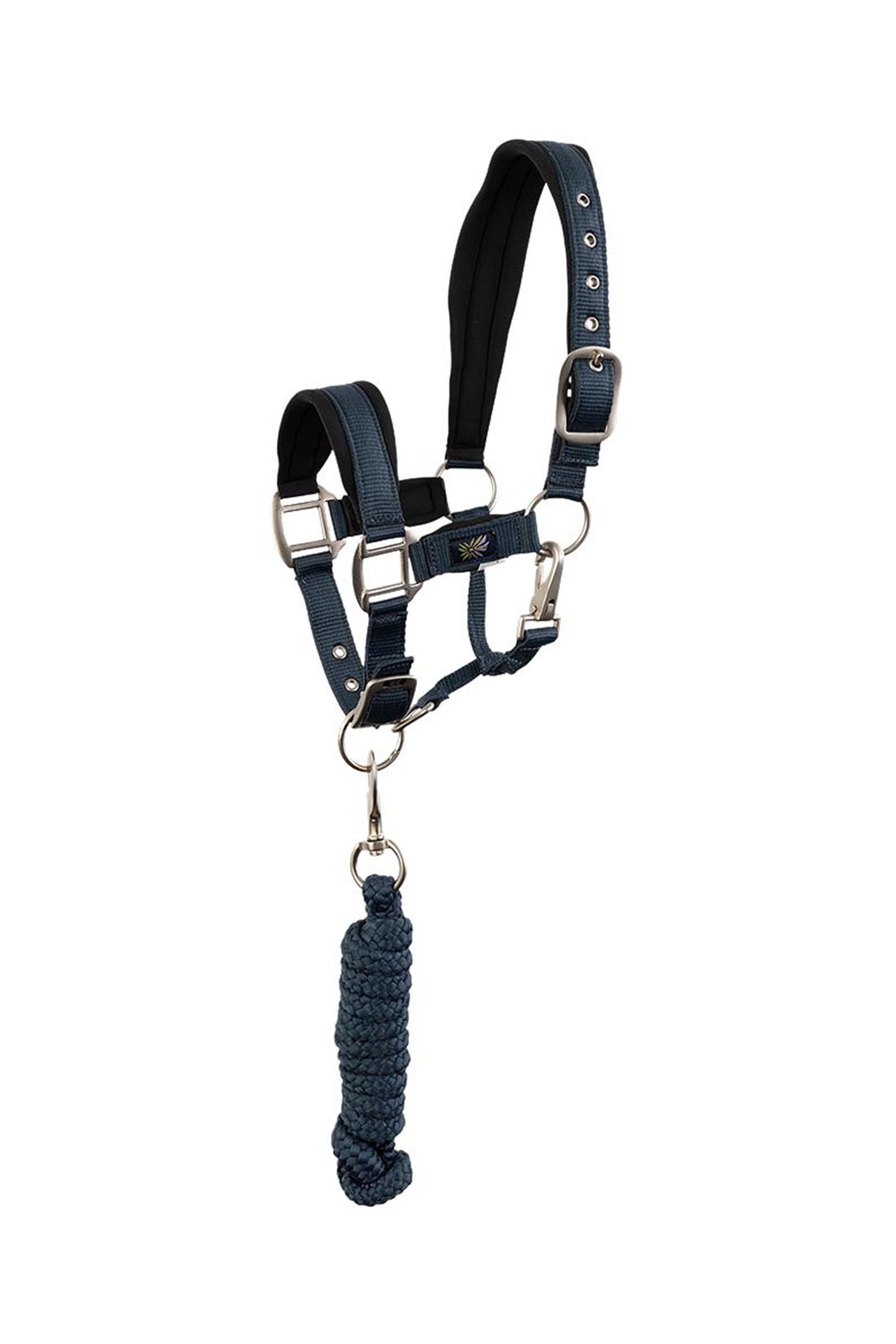 Midnight Navy BR Pony / Mini Horse Halter With Lead