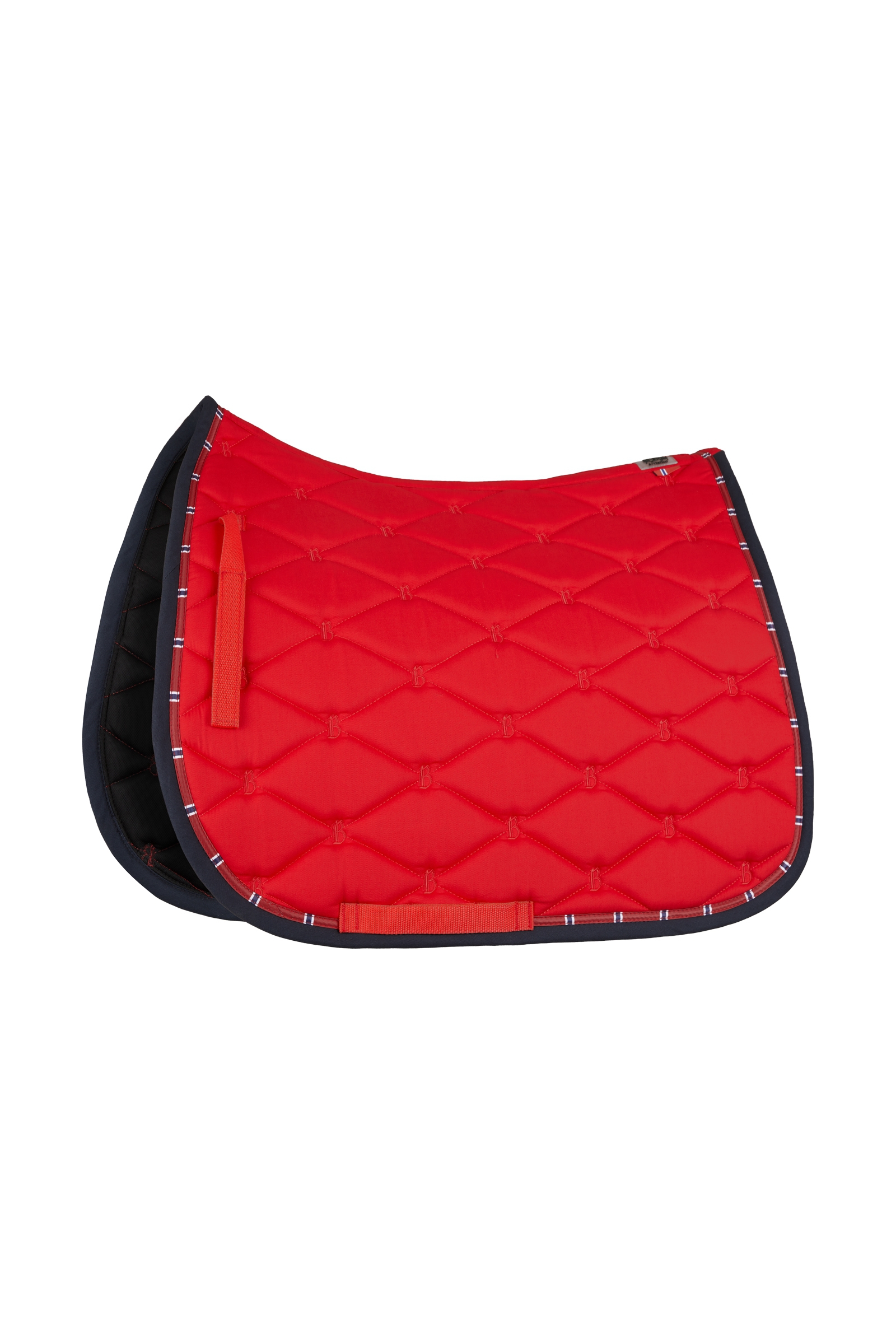 Barberry Red B Vertigo Amory All Purpose Saddle Pad with Monogram Embroidery