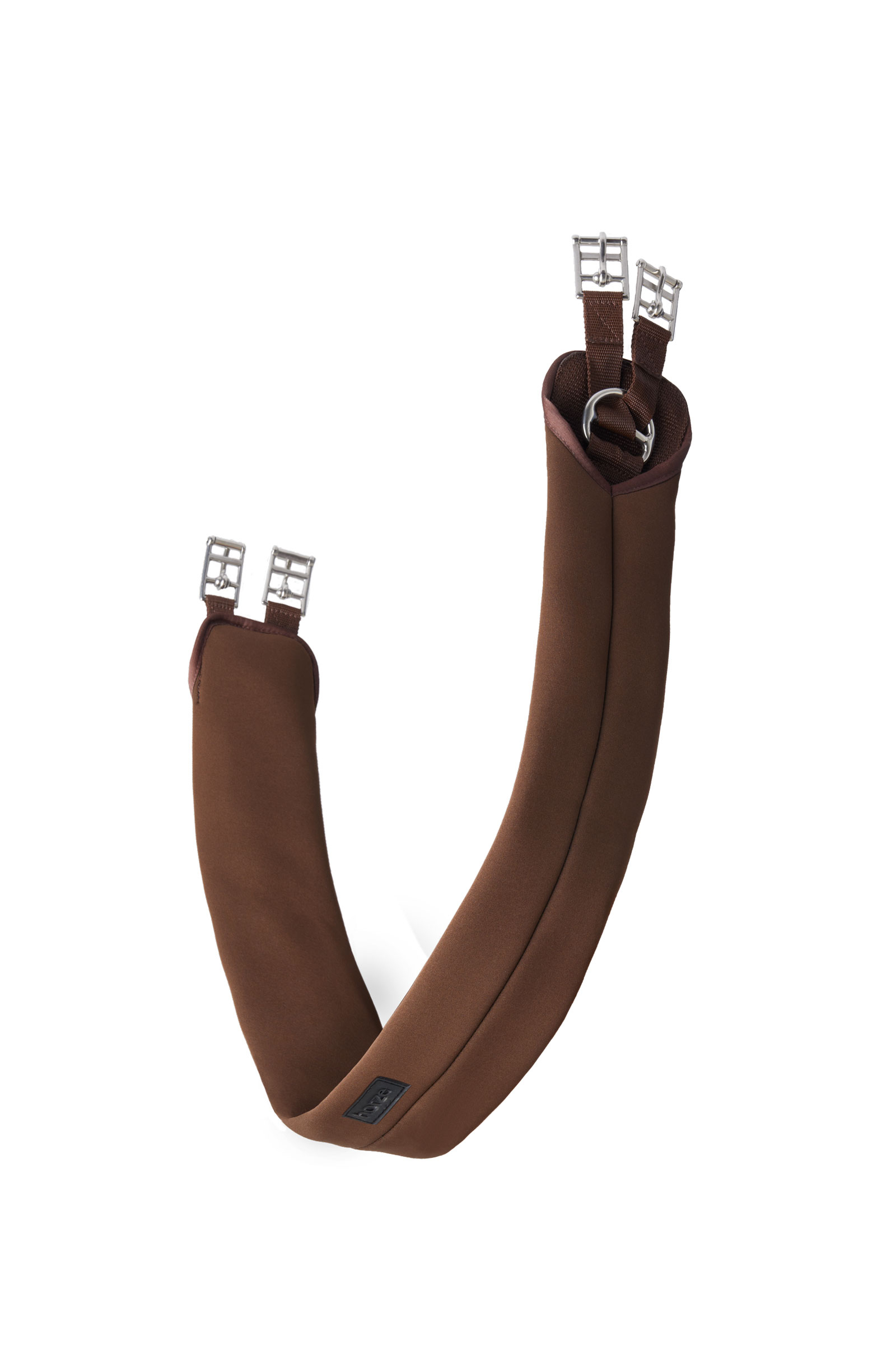 Demitasse Brown Horze Cavtat Neoprene Long Girth with Anti-Chafe Fastening