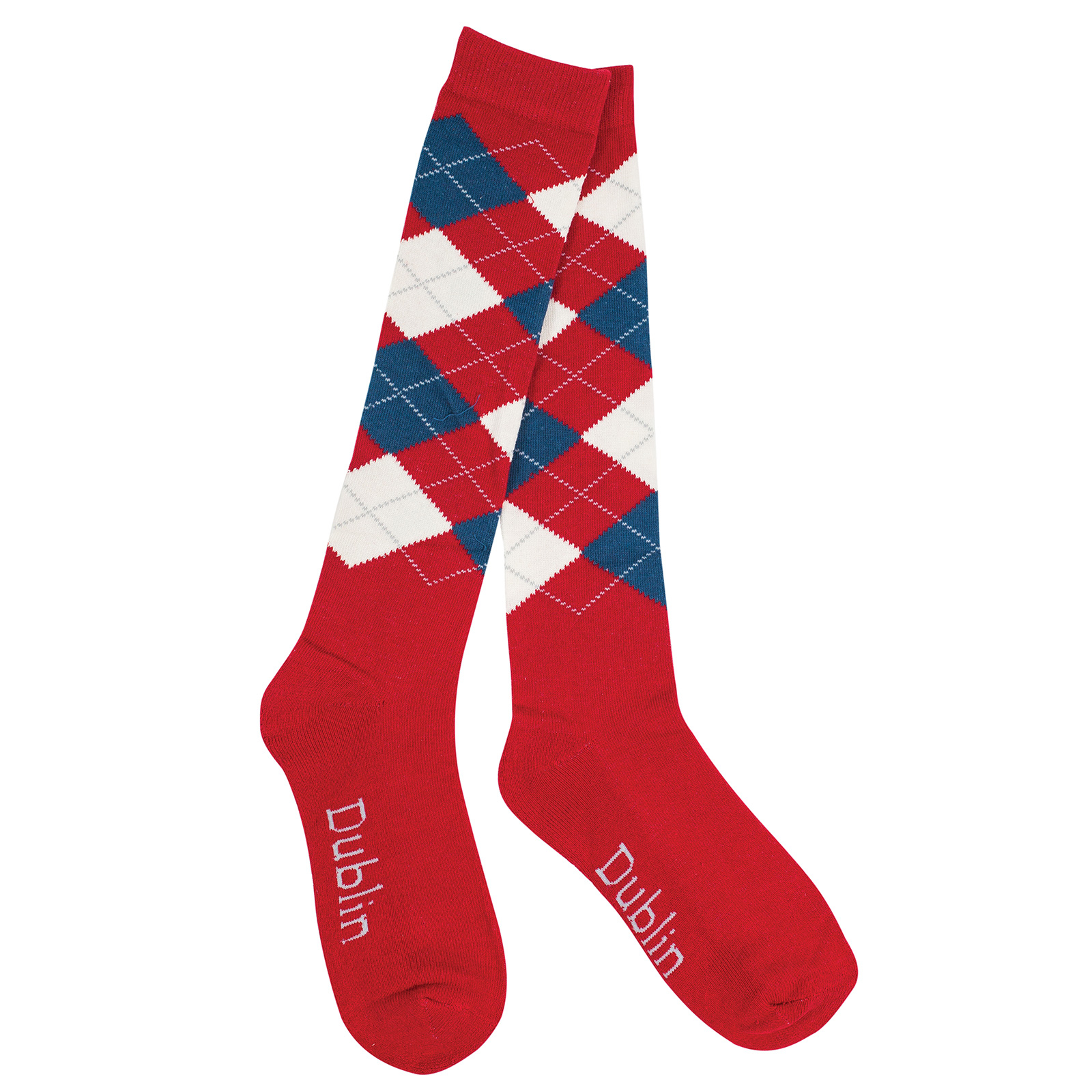 Red/Dark Blue/White Dublin Argyle Socks