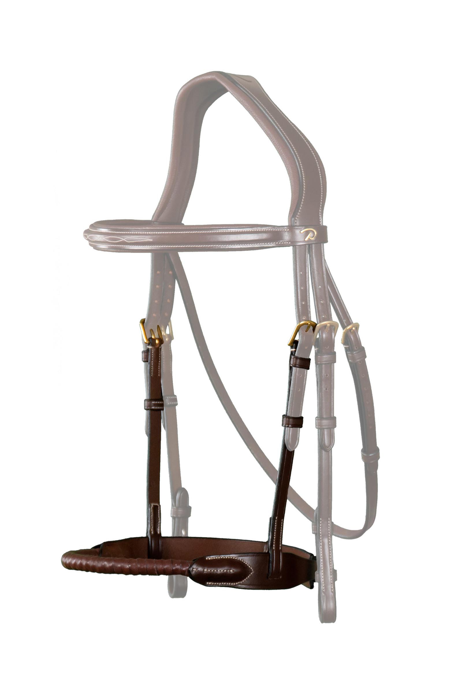 Dy'on D-Collection Leather Covered Rope Noseband