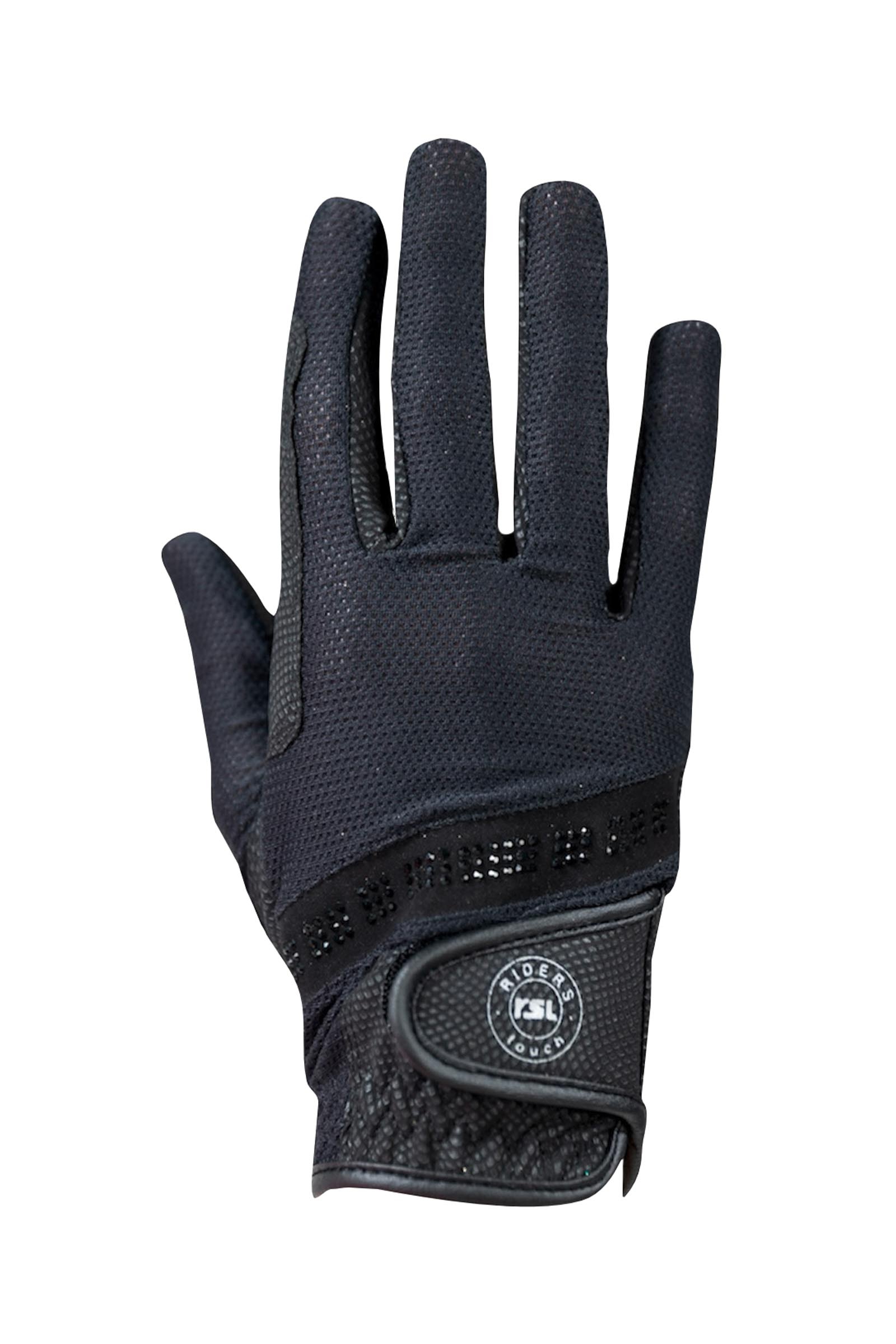 Black RSL Messina Riding Gloves