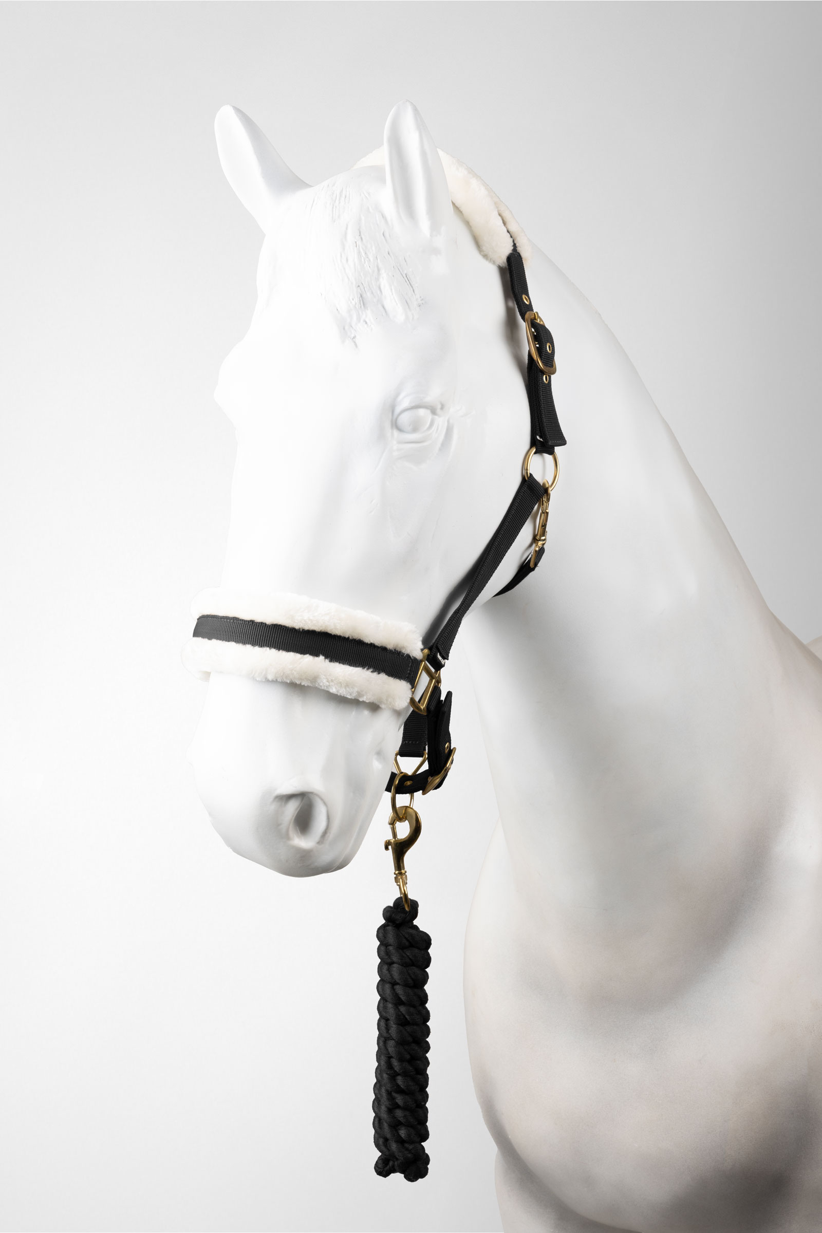 Black Horze Halter and Leadrope Set