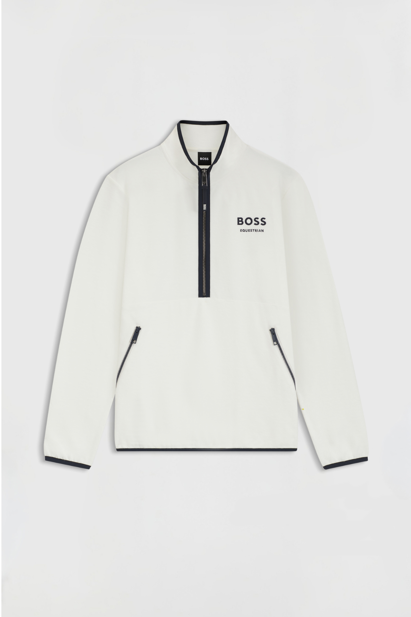 Soft Cream Boss Fedora Womens Half Zip Felpa