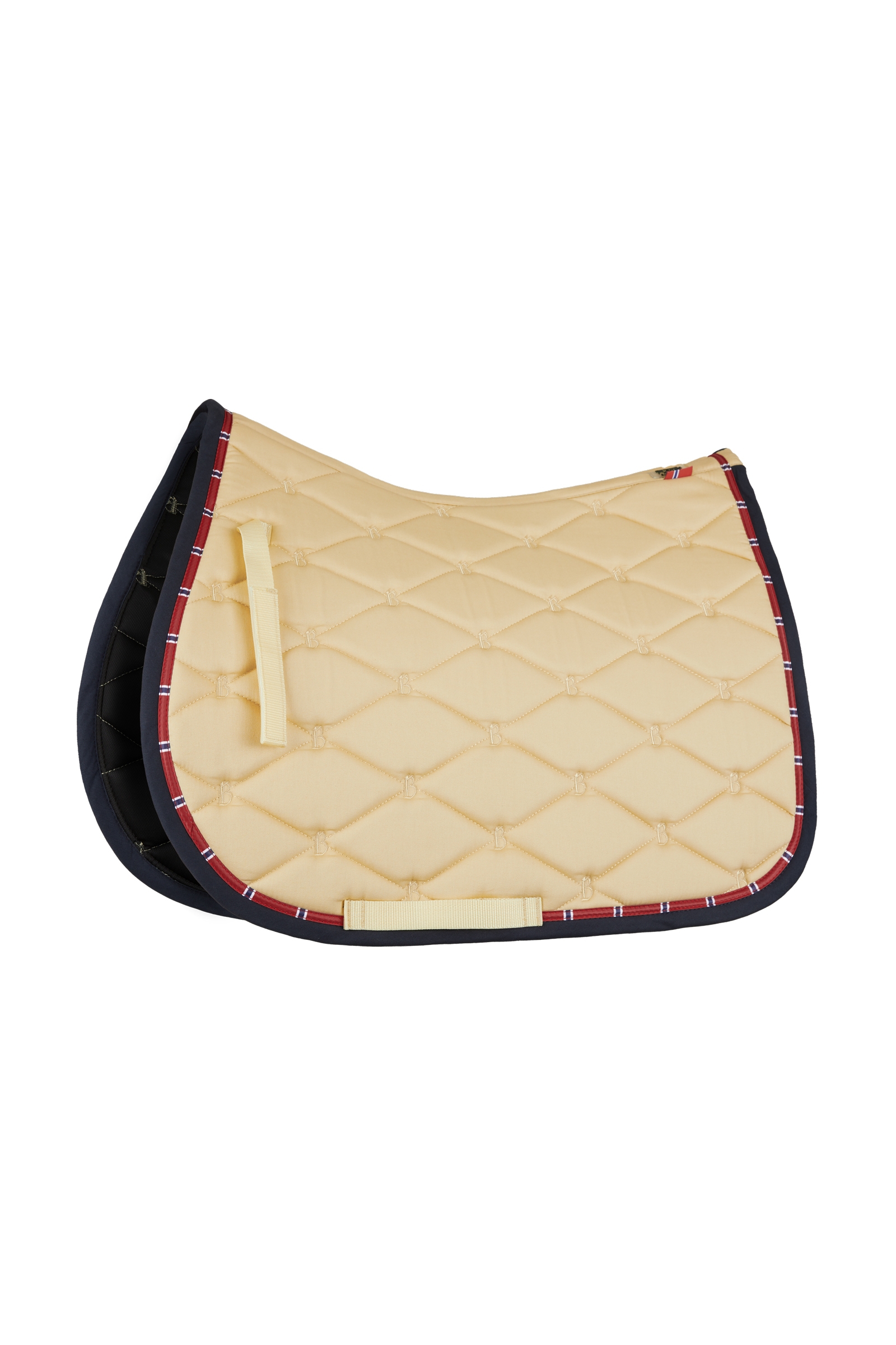 Weathered Teak Beige B Vertigo Amory Dressage Saddle Pad with Monogram Embroidery