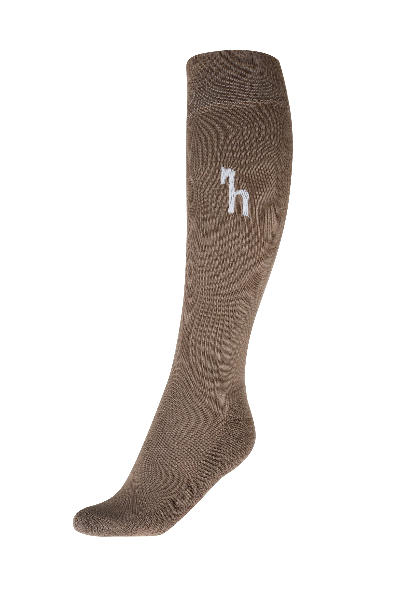 Coca Mocha Brown Horze Women's Bamboo Winter Riding Socks