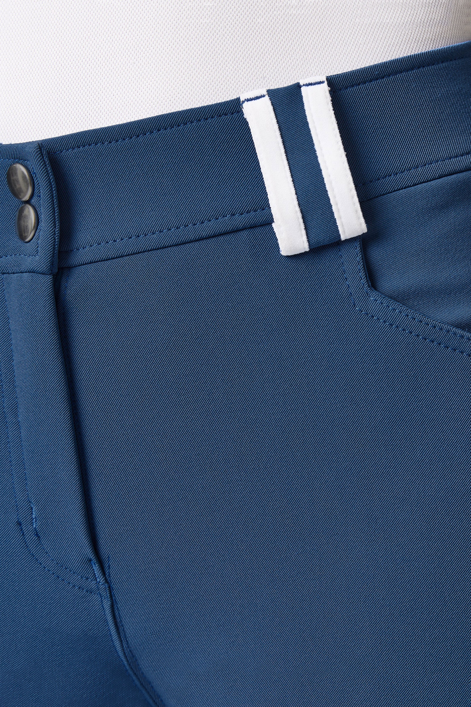 Women's High Waist Full Seat Breeches with Contrasting Piping