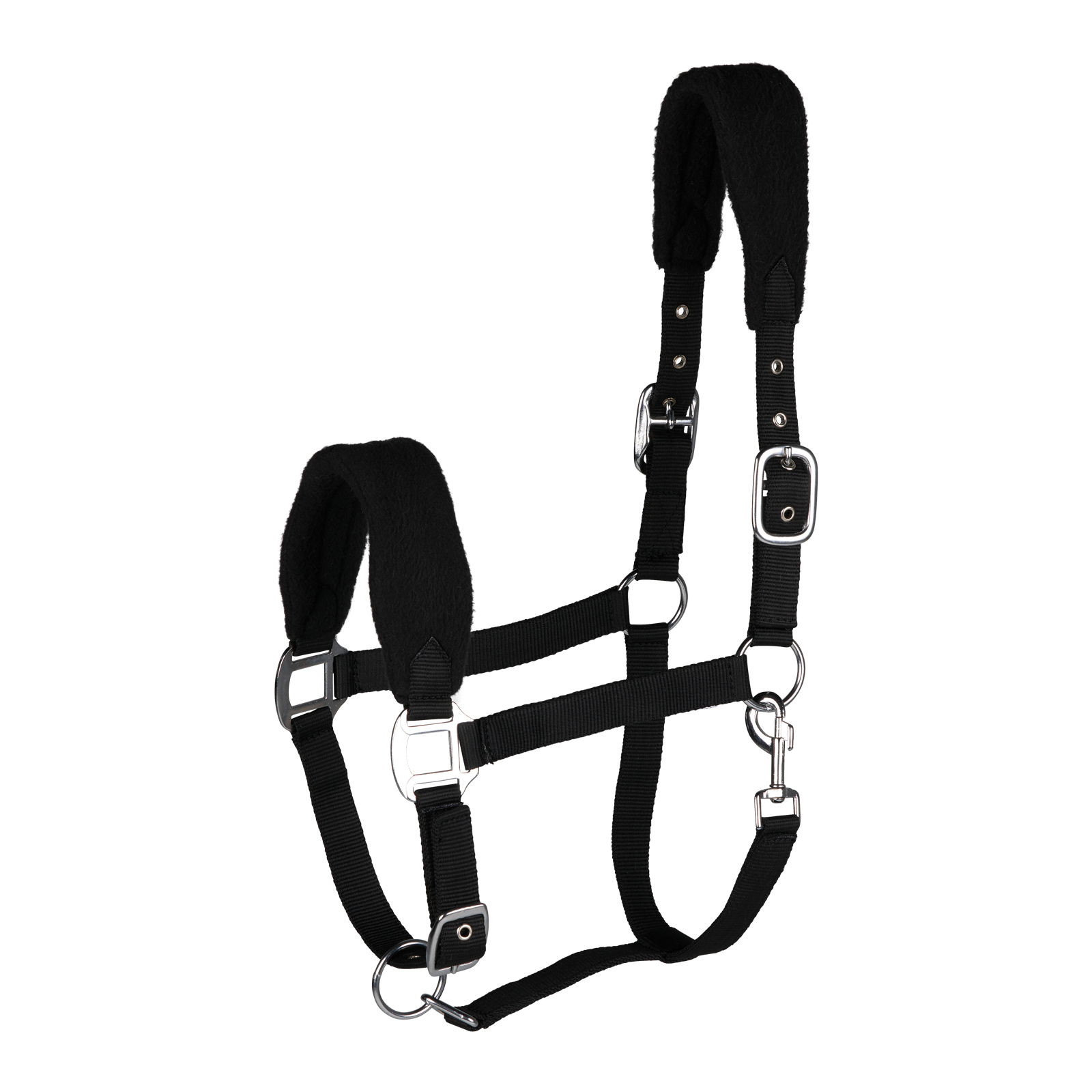 Black Horze Kiel Halter with Fleece