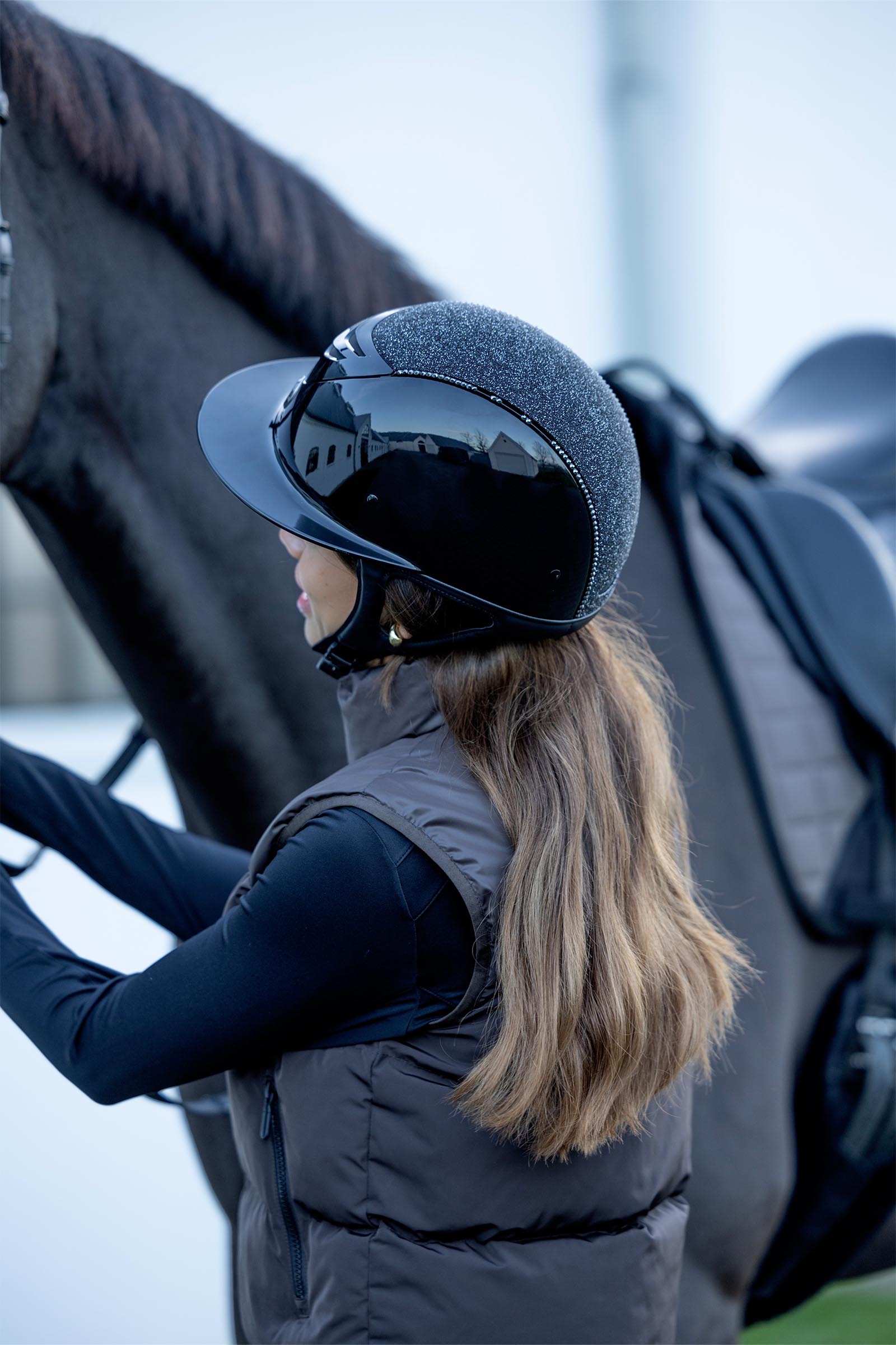 OneK Avance Glossy Glitter Riding Helmet