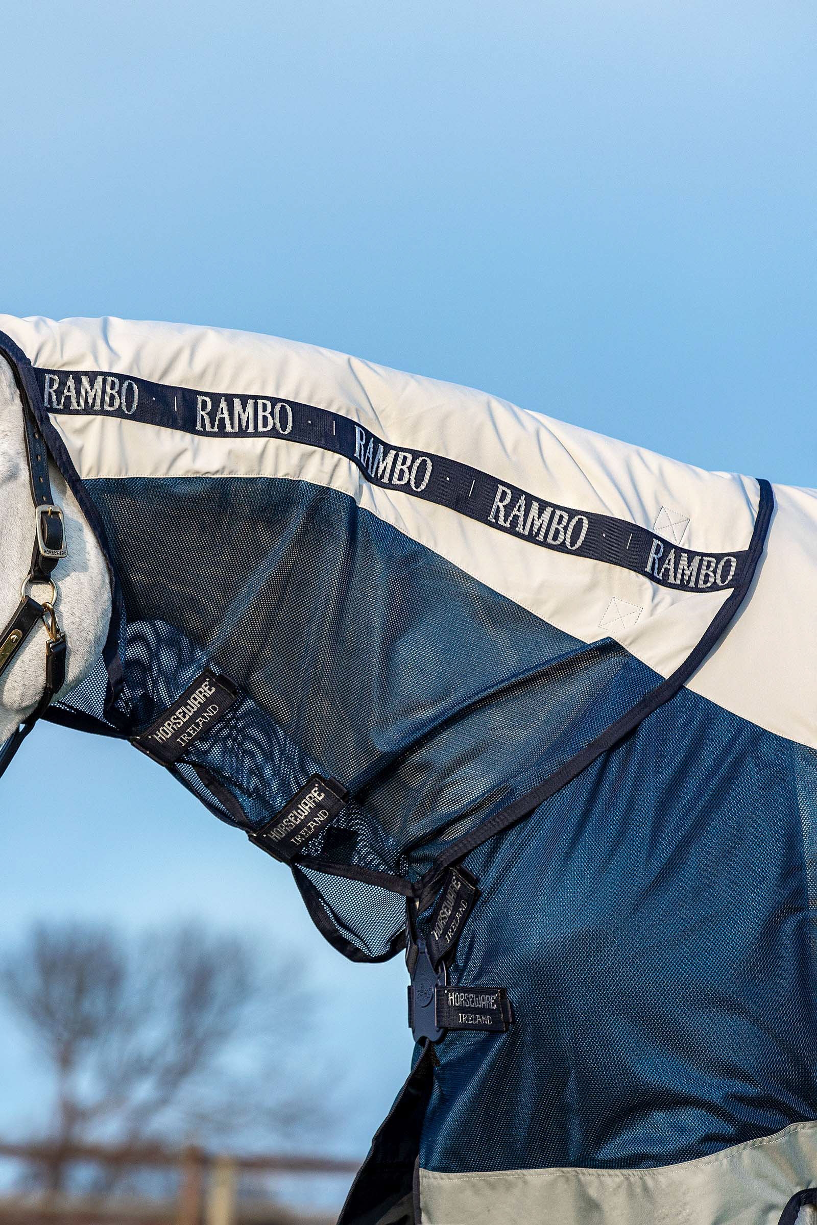 Horseware Rambo Summer Series Turnout Rug With Liner and Detachable Neck, 100g
