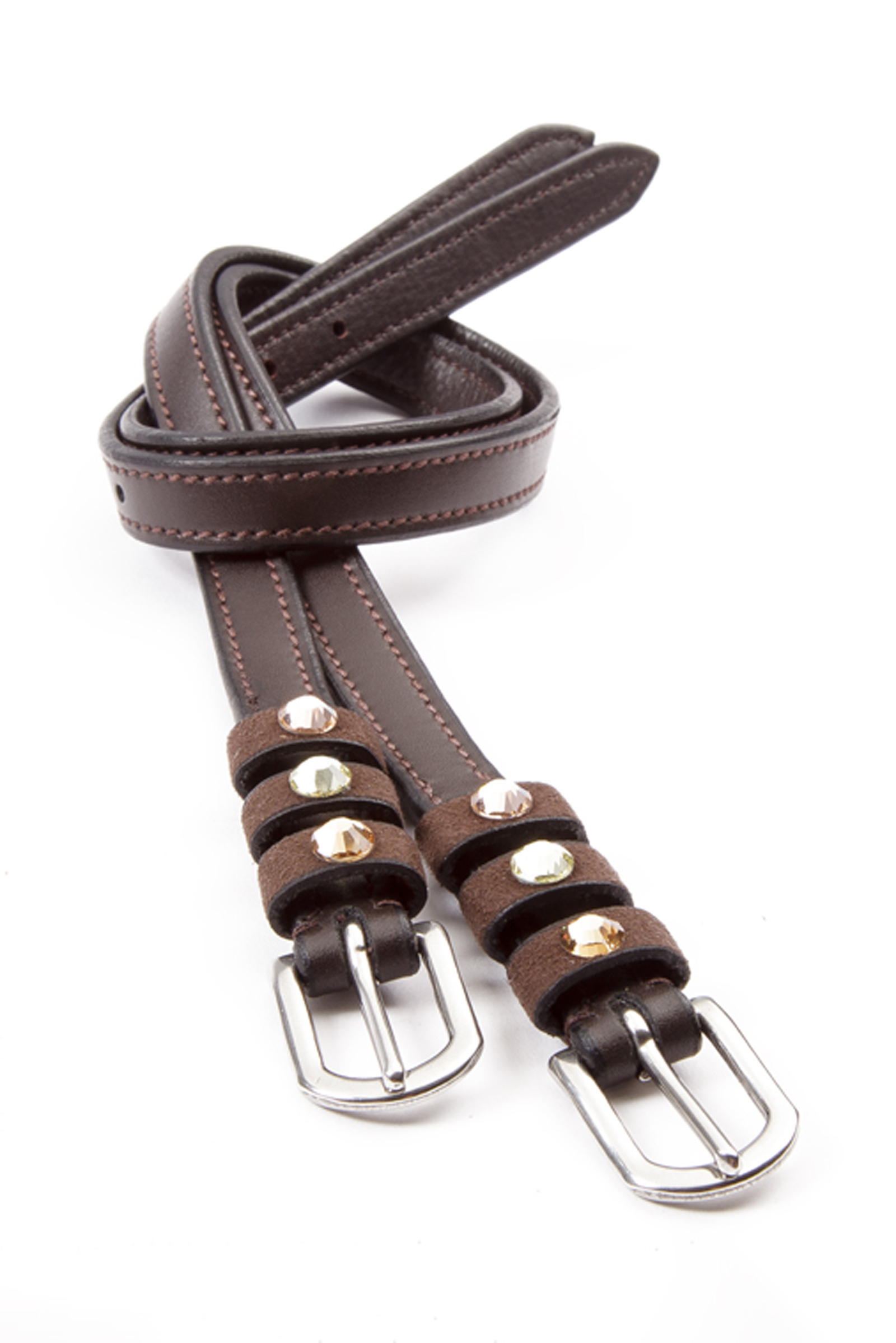 Brown/Gold/White Kavalkade Seasons Dreams Spur Straps