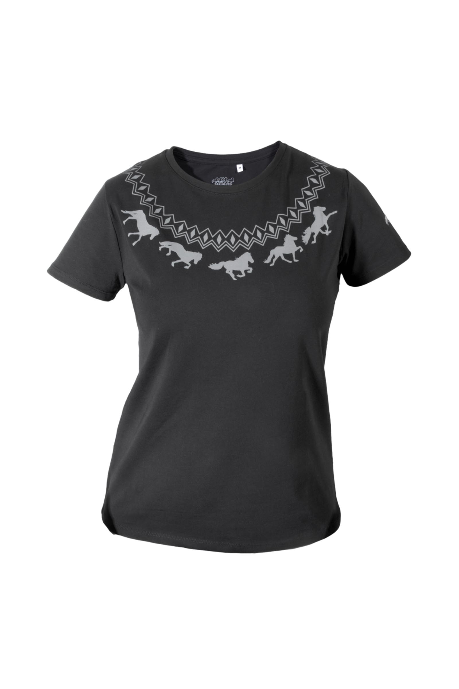 Jet Black Karlslund G&aelig;&eth;ingur Women&acute;s T-shirt