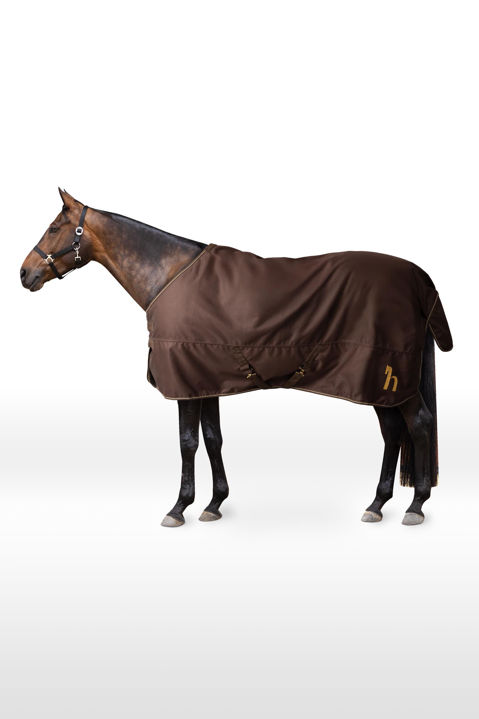 Dark Brown Horze 1200D Turnout Rug, 100 g