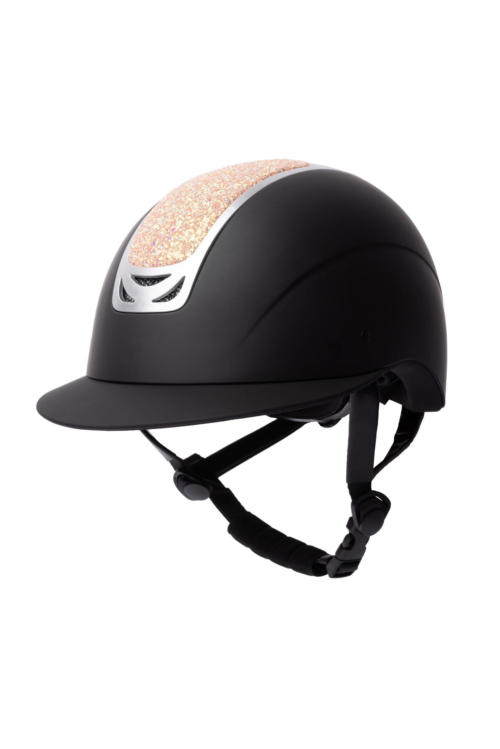Black/Peach Horze Arix II Crystal Helmet
