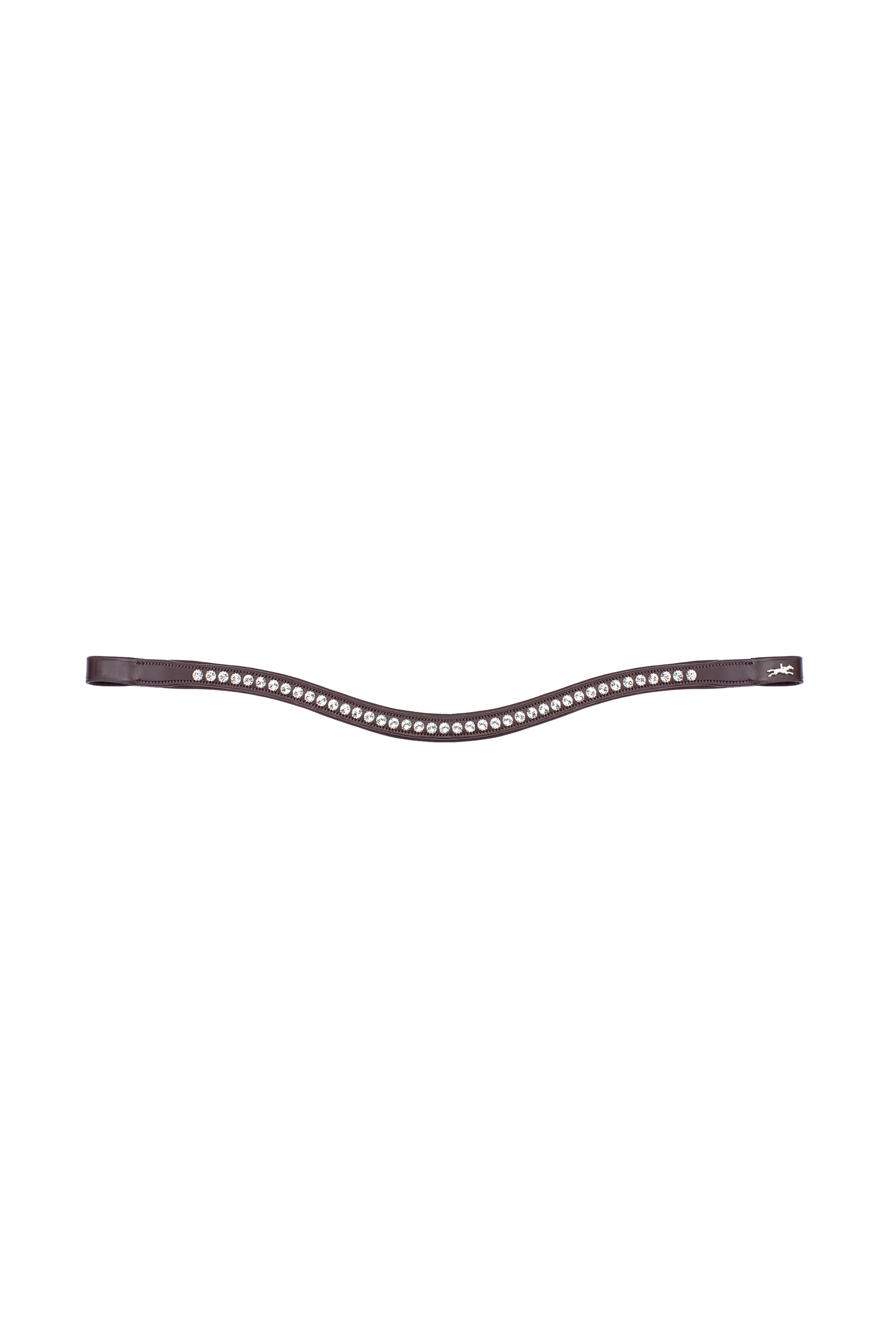 Dark Brown/Silver Schockem&ouml;hle Sports Browband Crystal Select