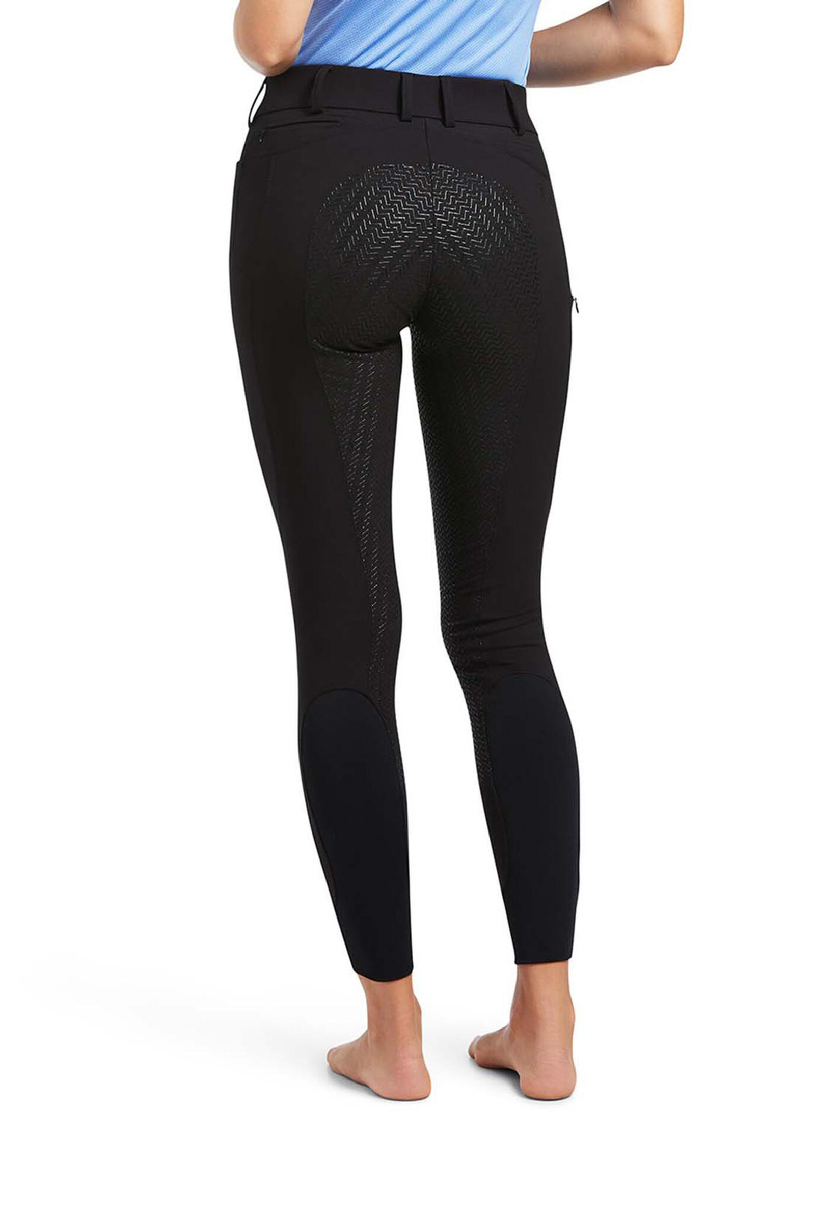 Black Ariat Prelude Full Seat Breeches with silicone Grip for Women