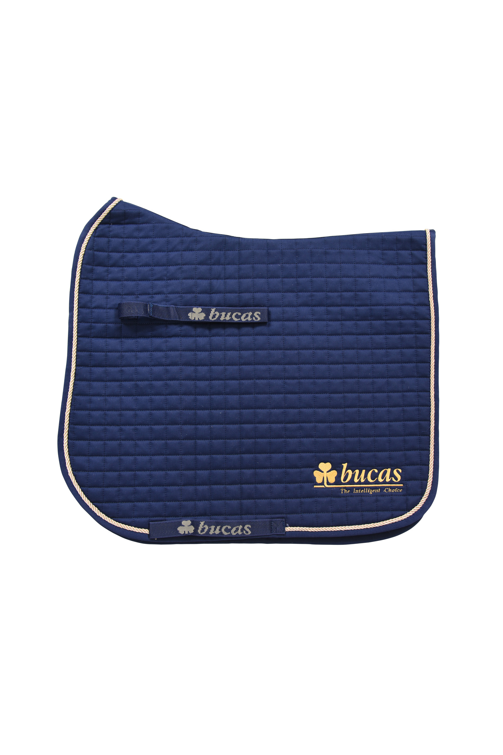 Dark Blue/Gold Bucas Max Saddle Pad Dressage