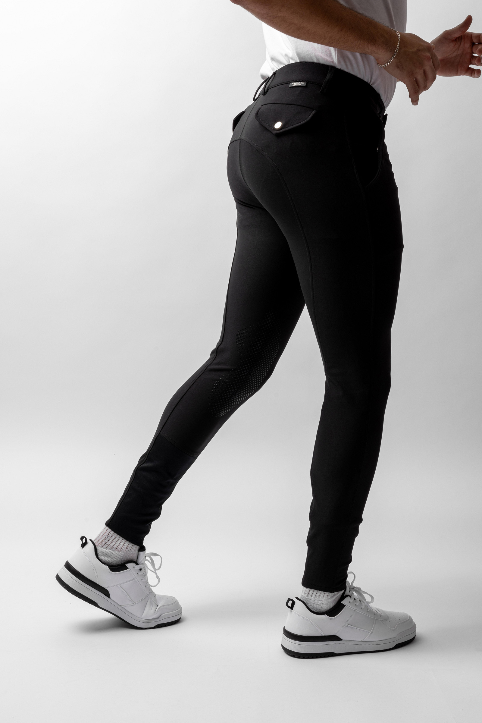 Horze Grand Prix Men's Silicone Knee Patch Breeches UPF 50+