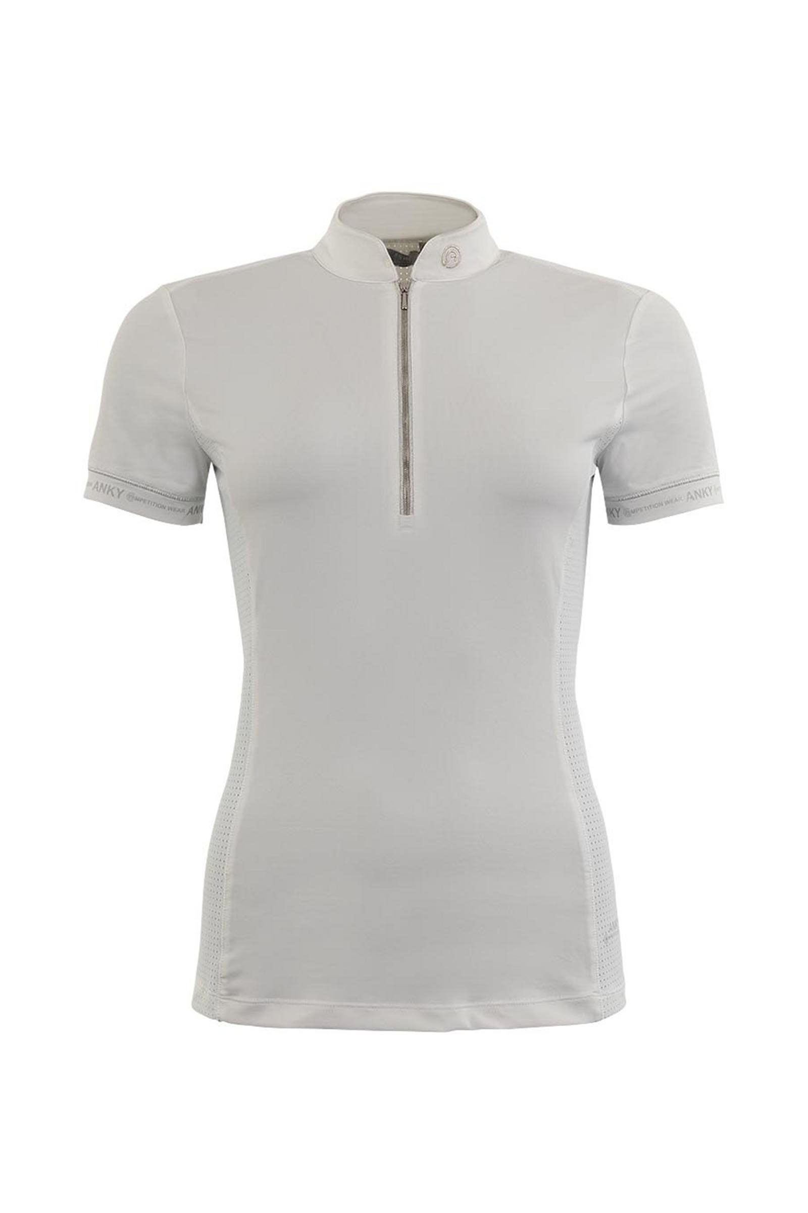 White ANKY Competition Textura Women&acute;s Shirt, Short Sleeve