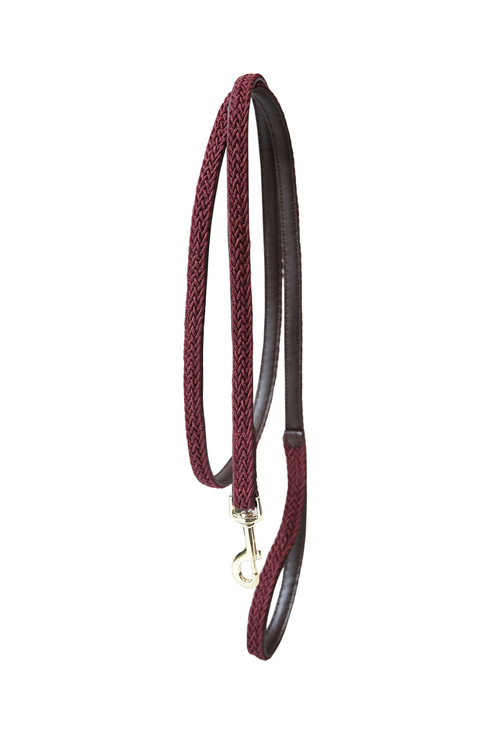 Dark Red Kentucky Horsewear Plaited Nylon Horse Lead, 2m