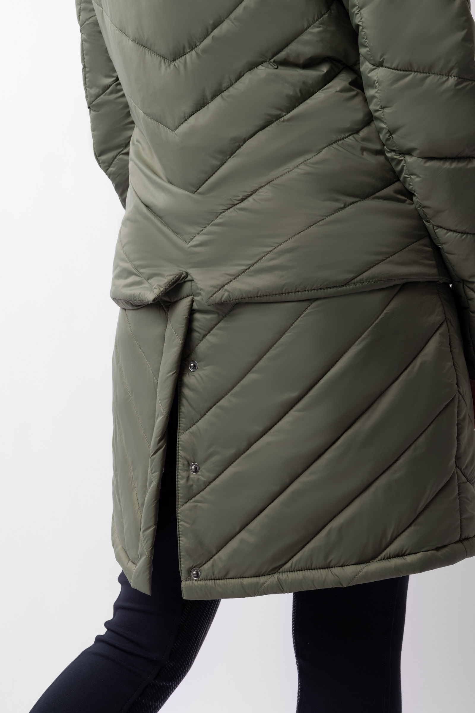Horze Aurora Padded Parka Riding Riding Jacket with Removable Skirt
