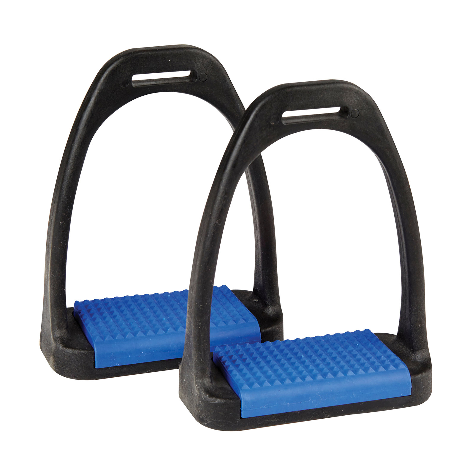 Blue Korsteel Polymer Stirrup Irons With Coloured Treads