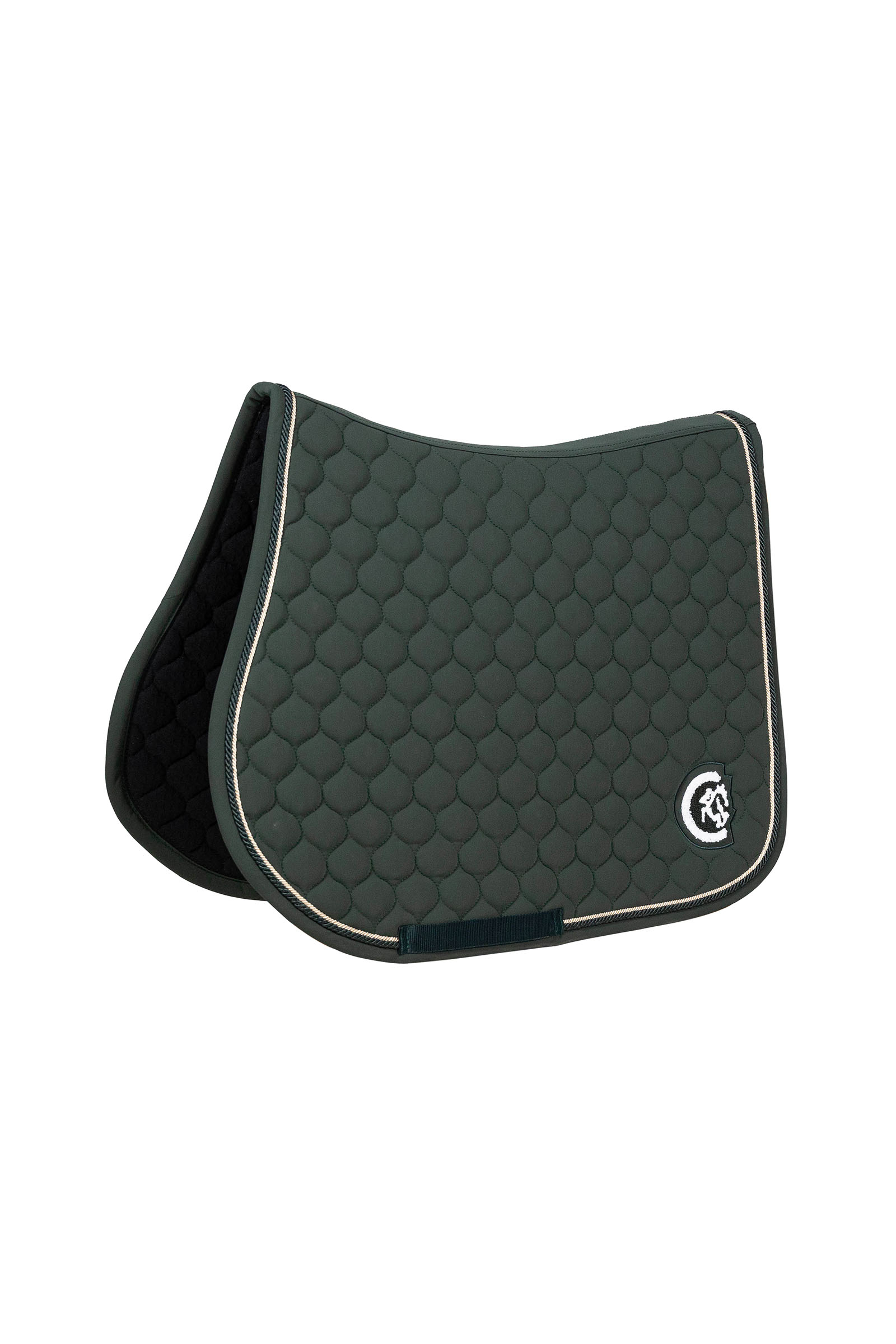 pine green Kentucky Horsewear Jumping Saddle Pad onion quilt 3D logo