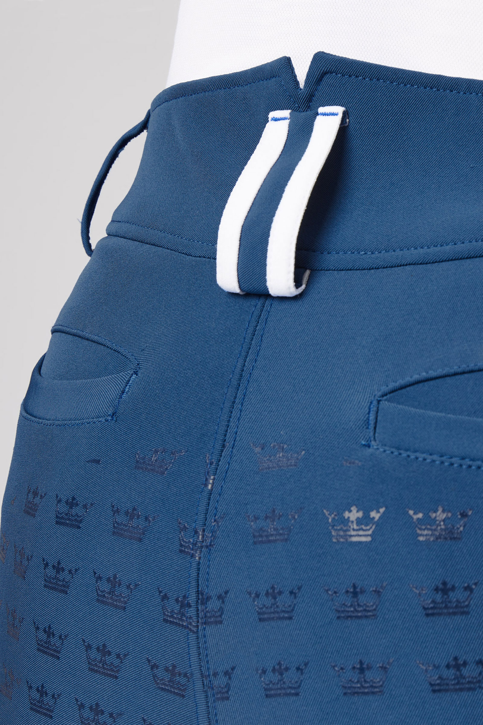 Women's High Waist Full Seat Breeches with Contrasting Piping