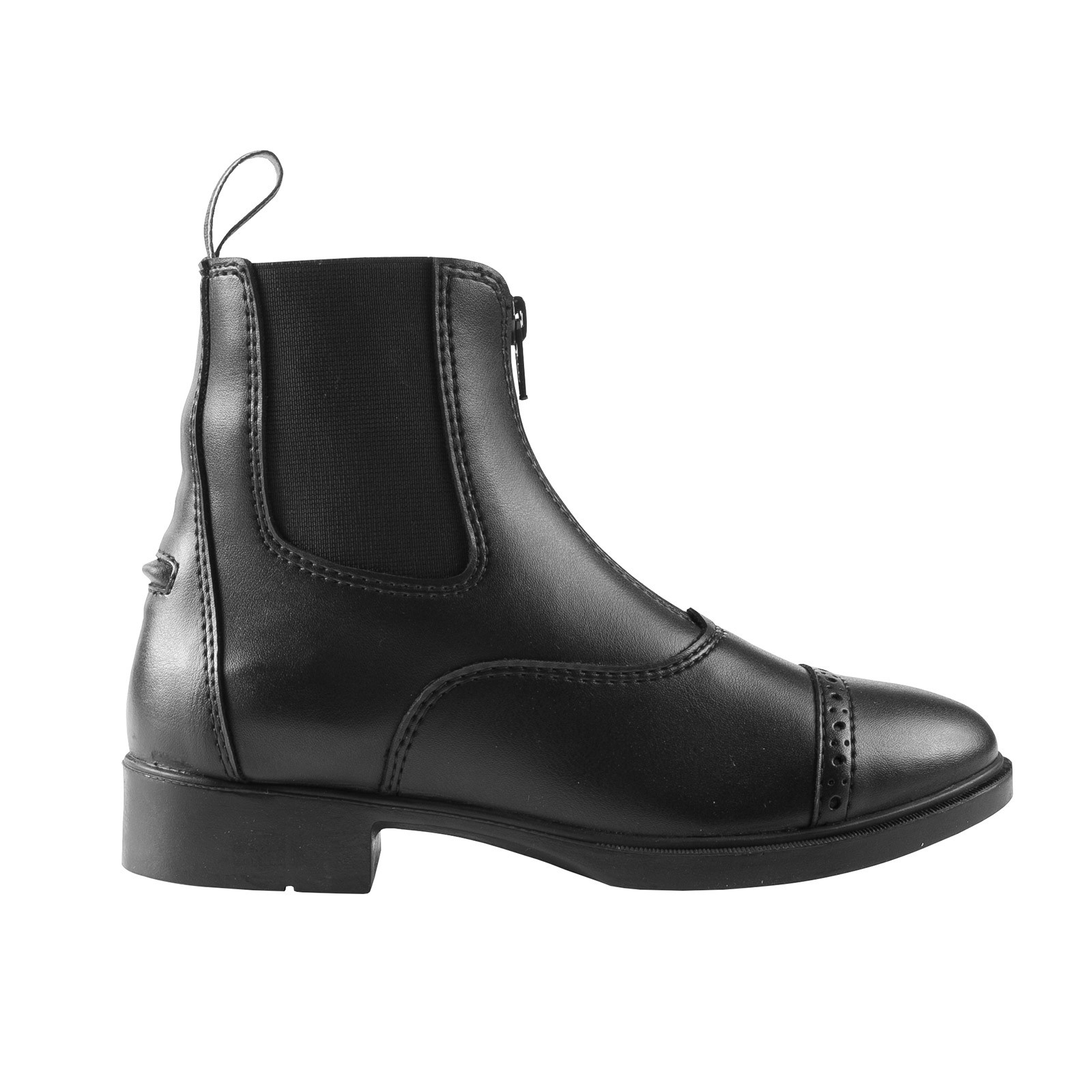 Black Horze Wexford Kids Front-Zip Jodhpur Boots