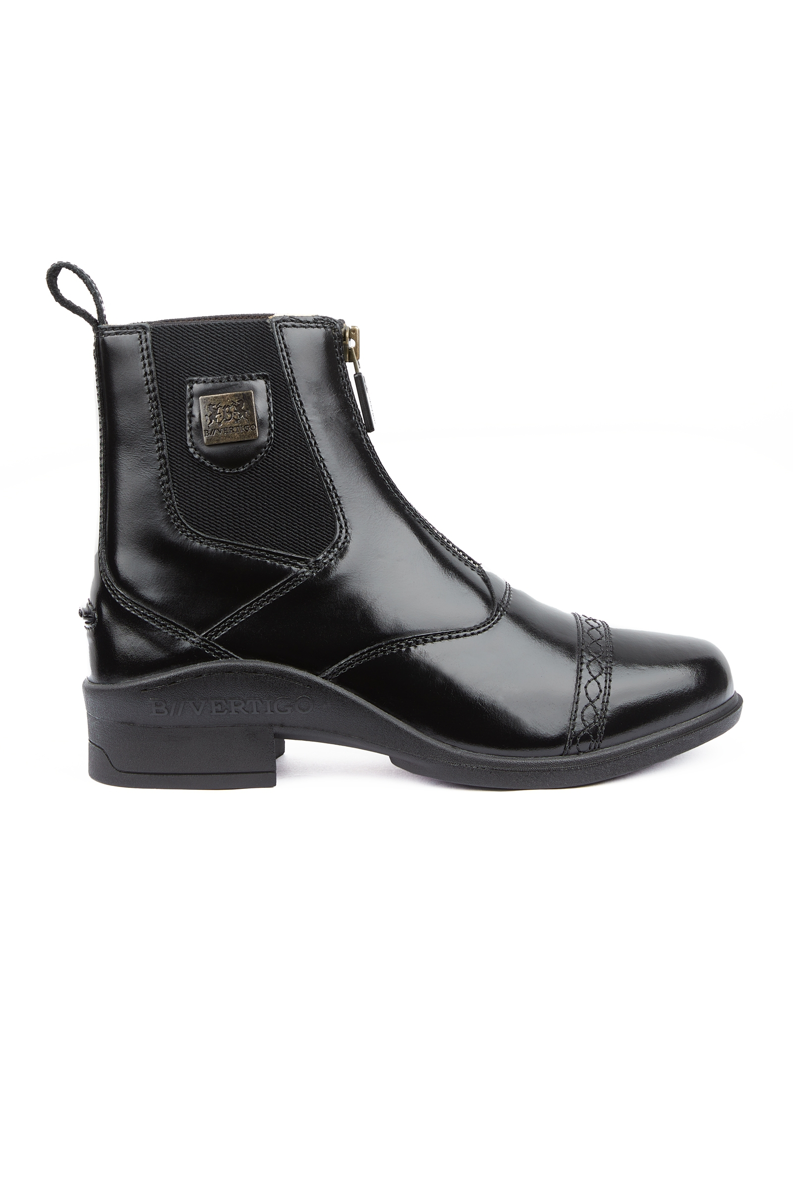 B Vertigo Women's Saturn Front-Zip Leather Jodhpur Boots