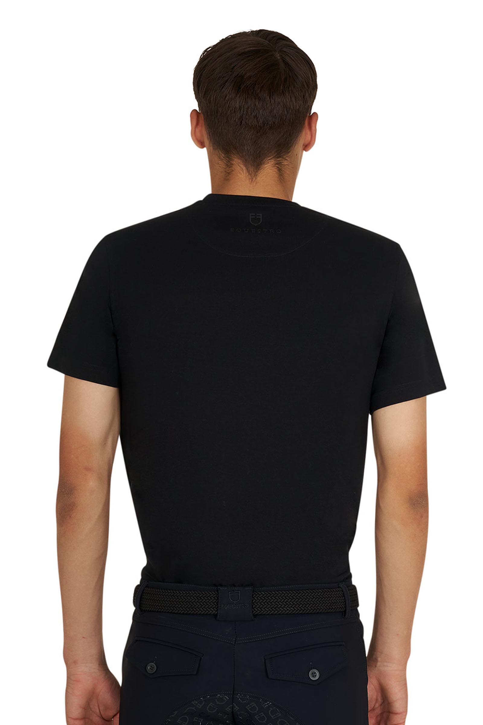 Equestro SS2026 Men's Basic T-Shirt With Glossy Logo