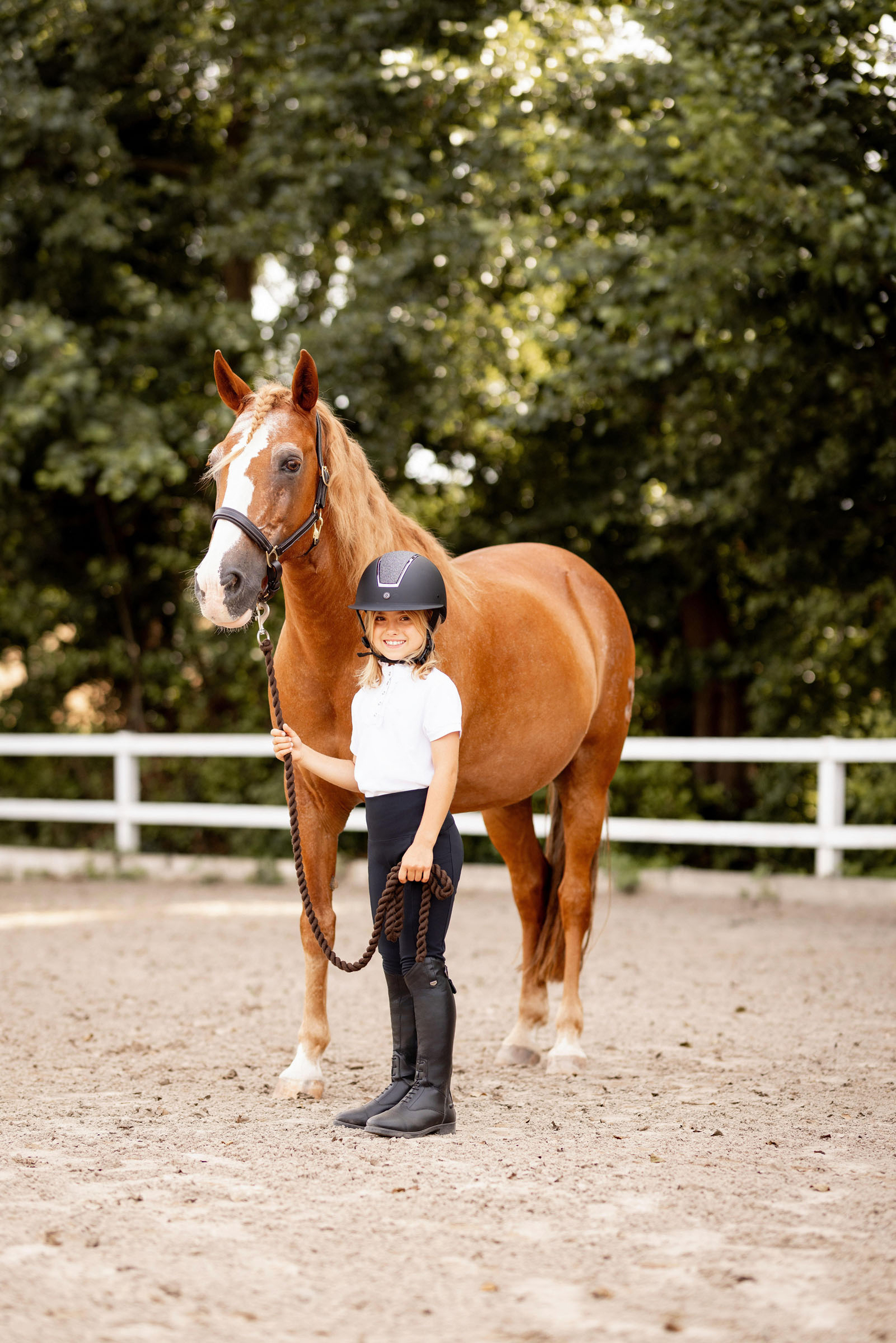 Horze Christel Kids Short Sleeve Ruffle Show Shirt