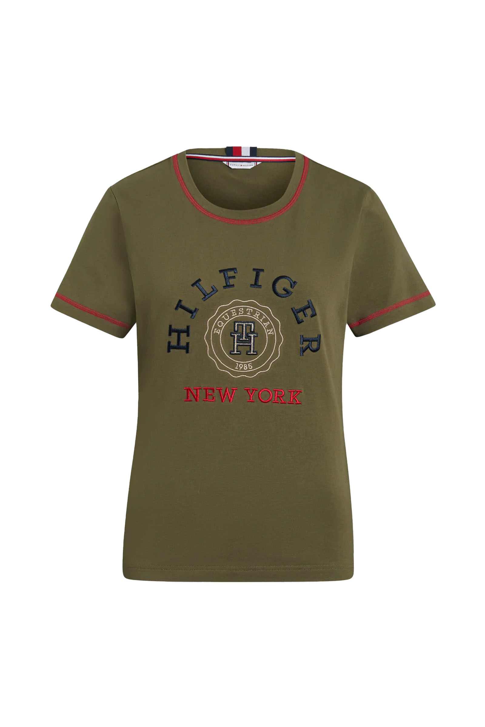 UTILITY OLIVE Tommy Hilfiger Equestrian Newport graphic T-Shirt