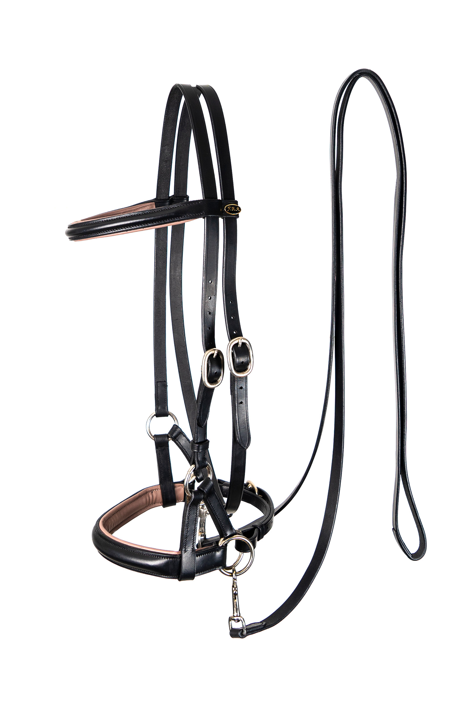 Black/Gray F.R.A. Freedom Riding Articles Pardoes de Luxe Sidepull With Reins (System 3)