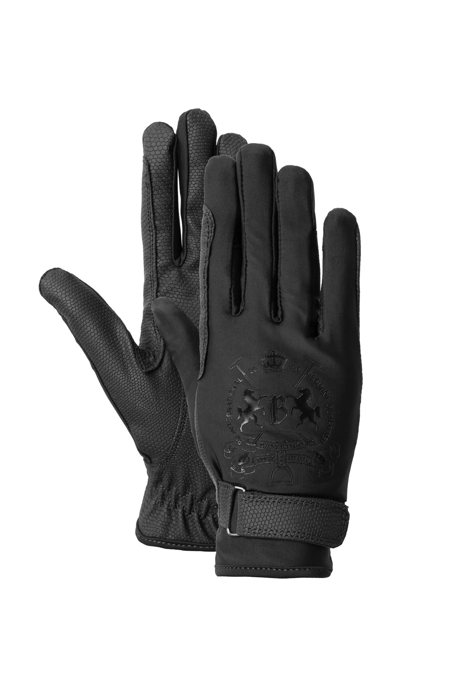 Black B Vertigo Laia Women's Riding Gloves with Logo Print