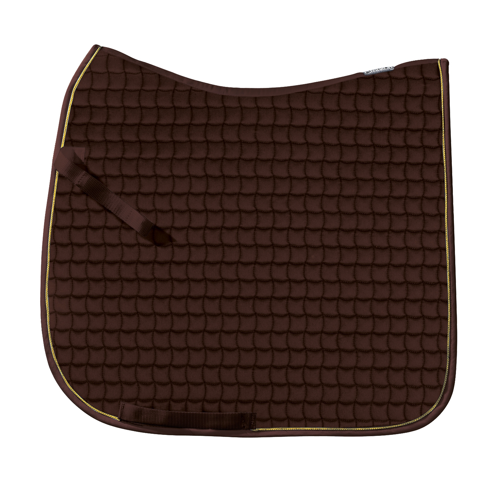 Dark Brown Eskadron Cotton Gold Dressage Saddle Pad